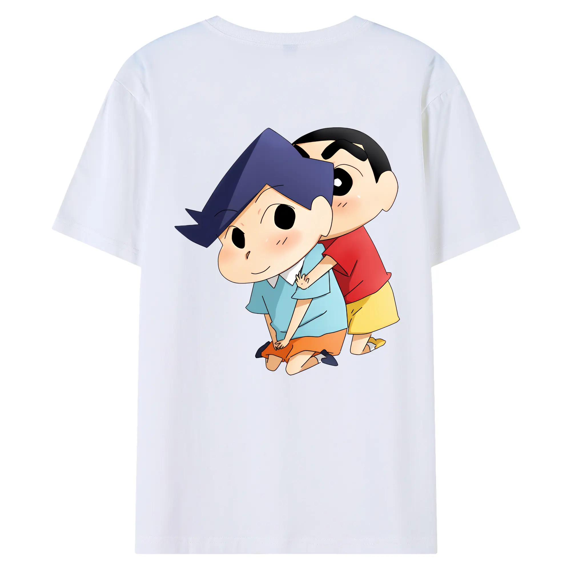 クレヨンしんちゃん グッズ 風間 とおる - 綿100％ 半袖Tシャツ ・ バックプリント ・ 快適 通気性 ・ 日常使い 散歩 スポーツ用