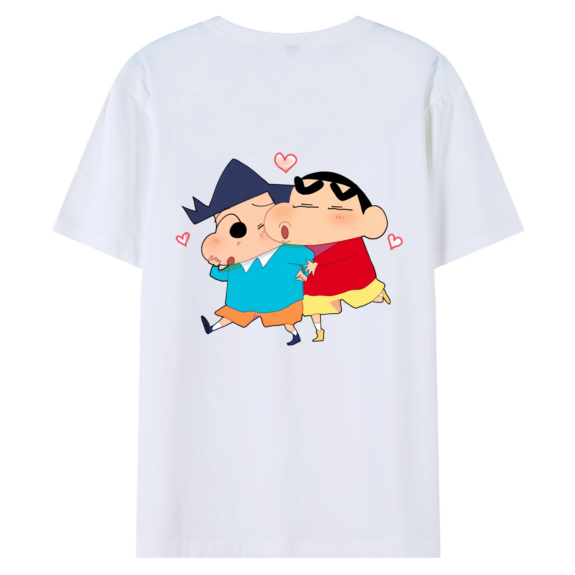 クレヨンしんちゃん グッズ 風間 とおる - 綿100％ 半袖Tシャツ ・ バックプリント ・ 快適 通気性 ・ 日常使い 散歩 スポーツ用