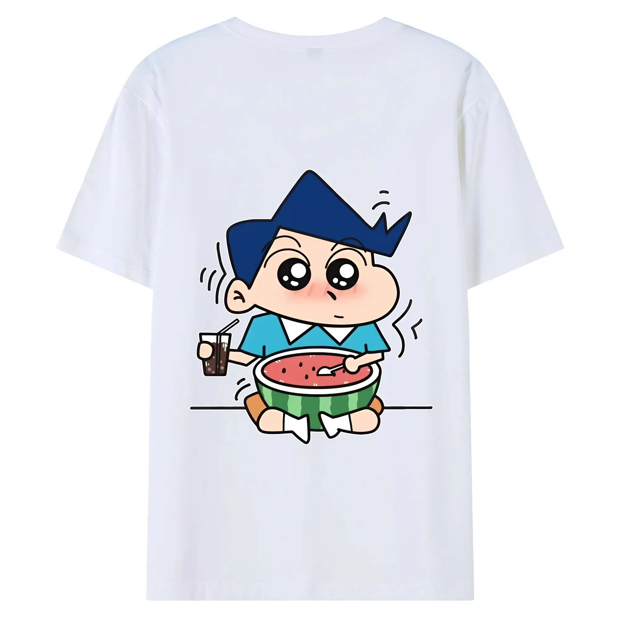 クレヨンしんちゃん グッズ 風間 とおる - 綿100％ 半袖Tシャツ ・ バックプリント ・ 快適 通気性 ・ 日常使い 散歩 スポーツ用