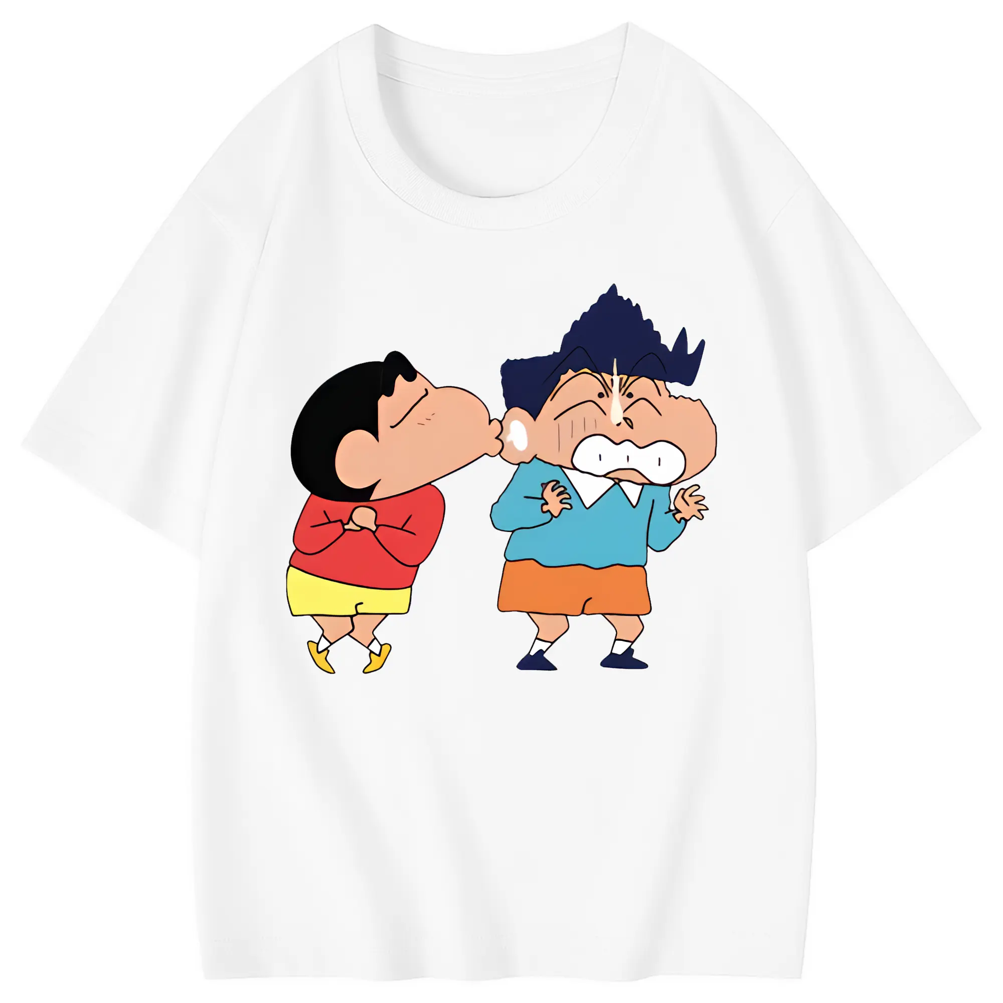 クレヨンしんちゃん グッズ 風間 とおる - 綿100％ キッズTシャツ ・ フロントプリント ・ 快適 通気性 ・ スポーツ カジュアル 散歩用
