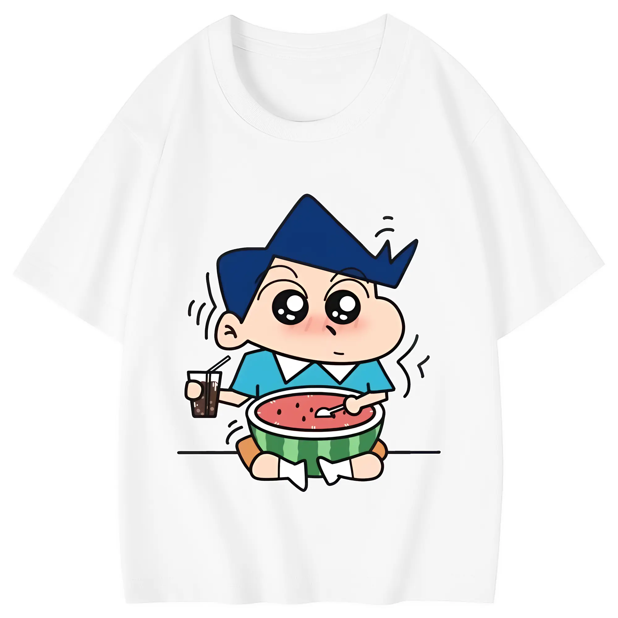クレヨンしんちゃん グッズ 風間 とおる - 綿100％ キッズTシャツ ・ フロントプリント ・ 快適 通気性 ・ スポーツ カジュアル 散歩用