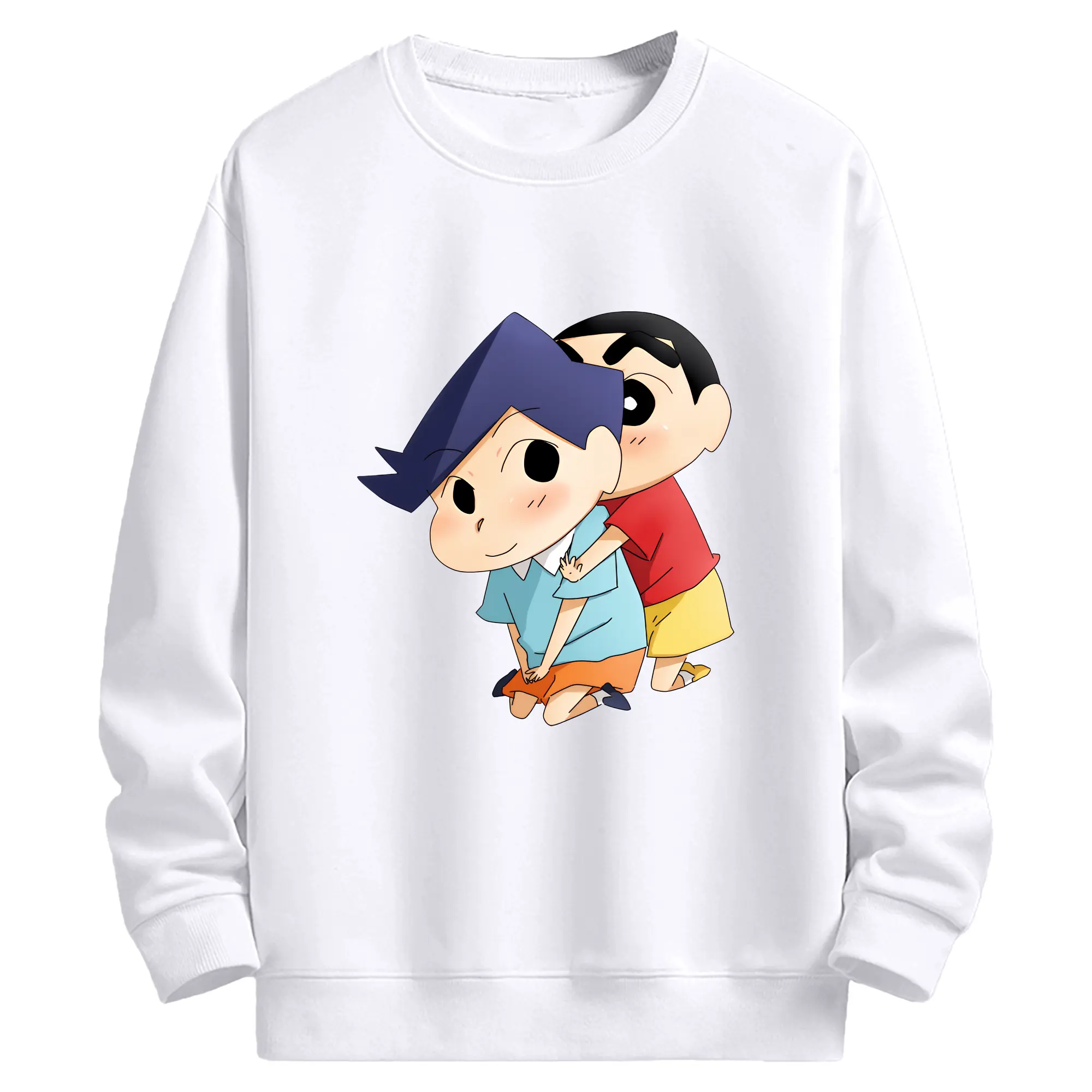 クレヨンしんちゃん グッズ 風間 とおる - 高品質 クルーネック スウェット ・ コットン59％ ポリエステル41％ ・ ユニセックス 長袖 トレーナー ・ カジュアル デイリー スポーツ 散歩用