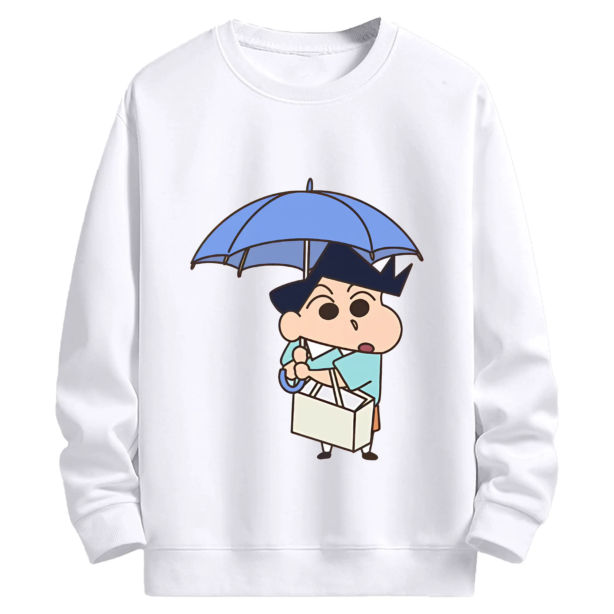 クレヨンしんちゃん グッズ 風間 とおる - 高品質 クルーネック スウェット ・ コットン59％ ポリエステル41％ ・ ユニセックス 長袖 トレーナー ・ カジュアル デイリー スポーツ 散歩用