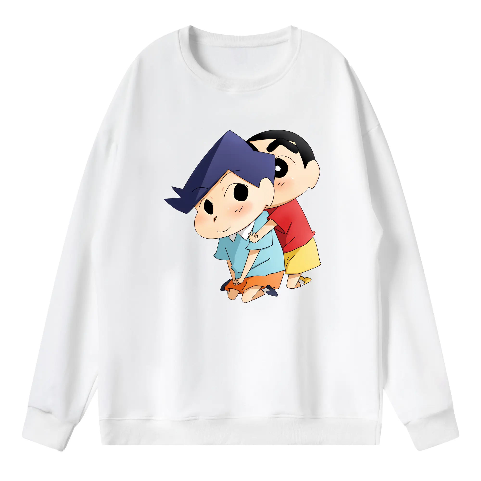 クレヨンしんちゃん グッズ 風間 とおる - 薄手 クルーネック スウェット 裏毛260g · ポリエステル 春秋向け カジュアル 男女兼用 · トレーナー デイリー スポーツ 散歩に最適