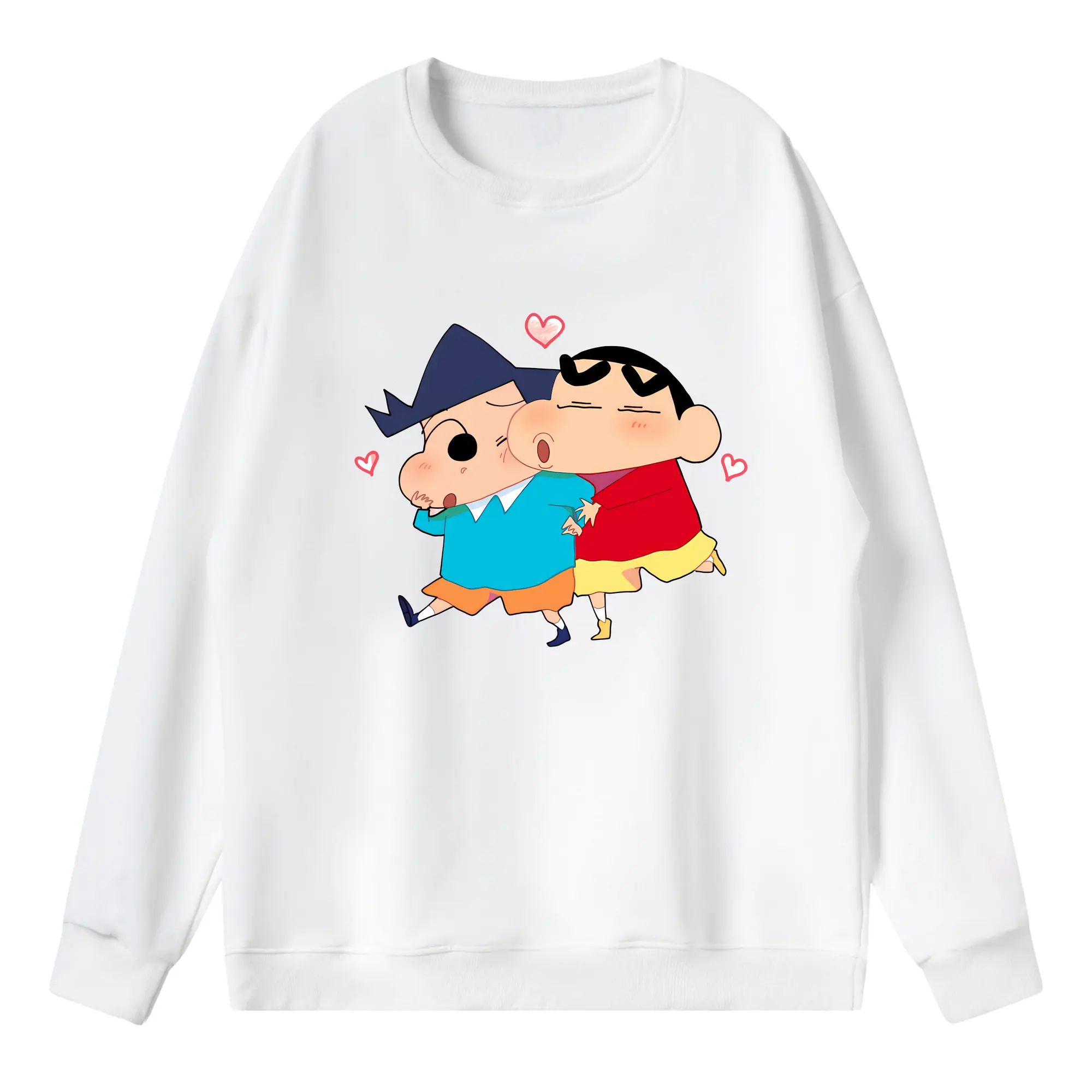 クレヨンしんちゃん グッズ 風間 とおる - 薄手 クルーネック スウェット 裏毛260g · ポリエステル 春秋向け カジュアル 男女兼用 · トレーナー デイリー スポーツ 散歩に最適