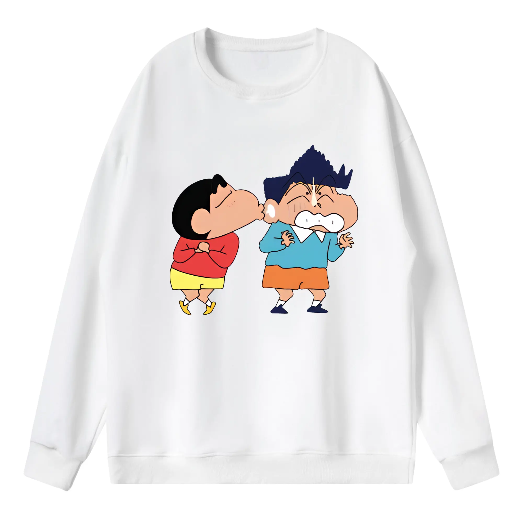 クレヨンしんちゃん グッズ 風間 とおる - 薄手 クルーネック スウェット 裏毛260g · ポリエステル 春秋向け カジュアル 男女兼用 · トレーナー デイリー スポーツ 散歩に最適