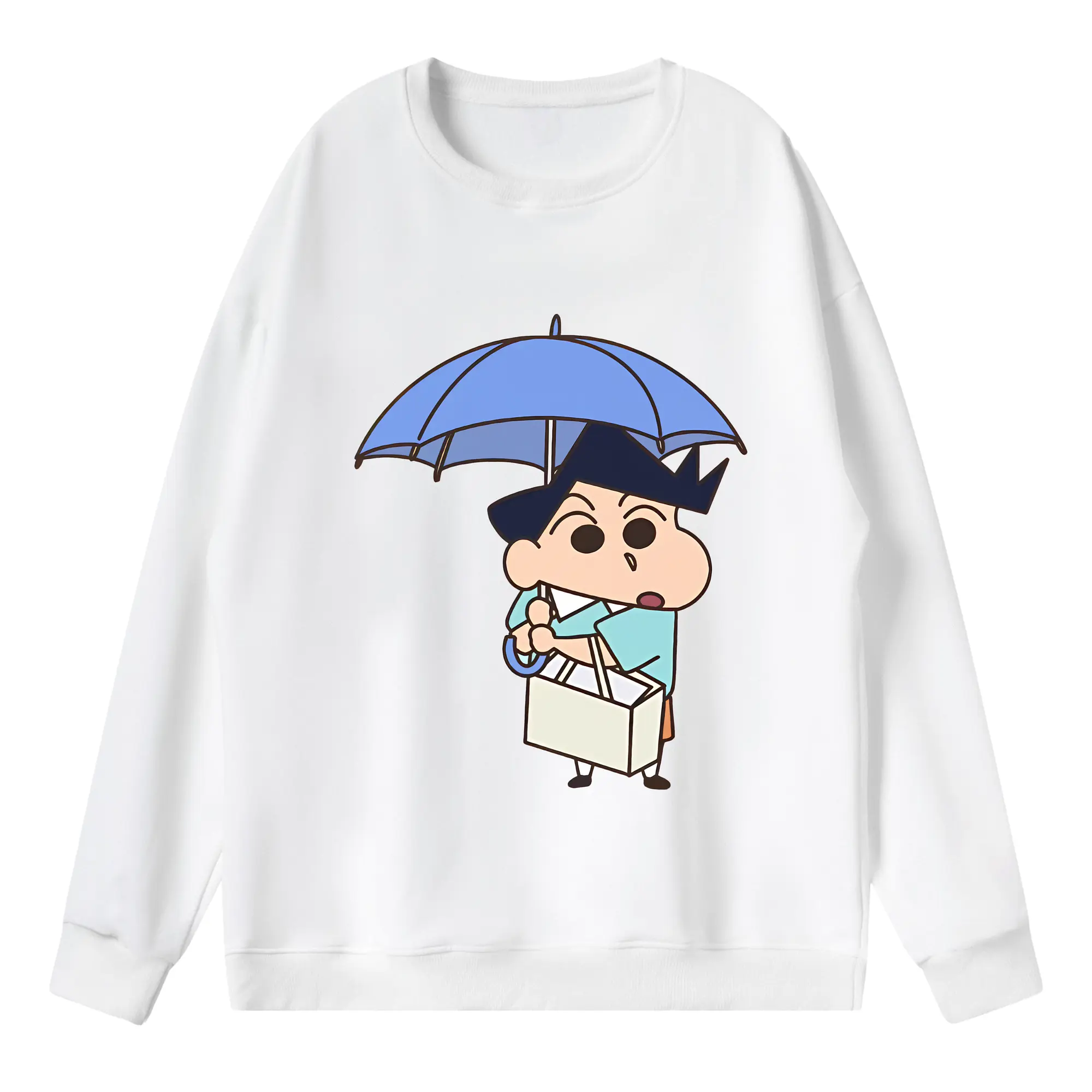 クレヨンしんちゃん グッズ 風間 とおる - 薄手 クルーネック スウェット 裏毛260g · ポリエステル 春秋向け カジュアル 男女兼用 · トレーナー デイリー スポーツ 散歩に最適