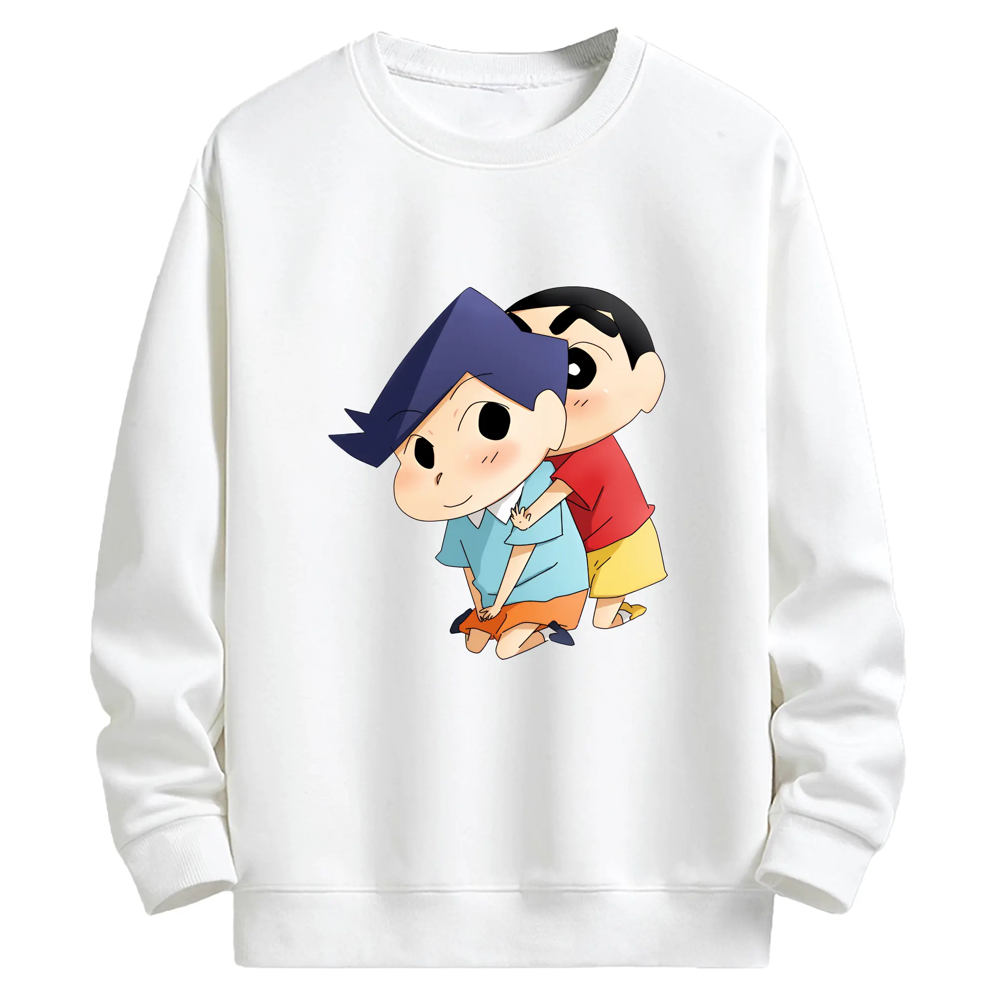 クレヨンしんちゃん グッズ 風間 とおる - キッズ クルーネックスウェットシャツ ・ フロントプリント ・ 綿80％ ポリエステル20％ ・ 快適 通学 スポーツ 日常使い お散歩用