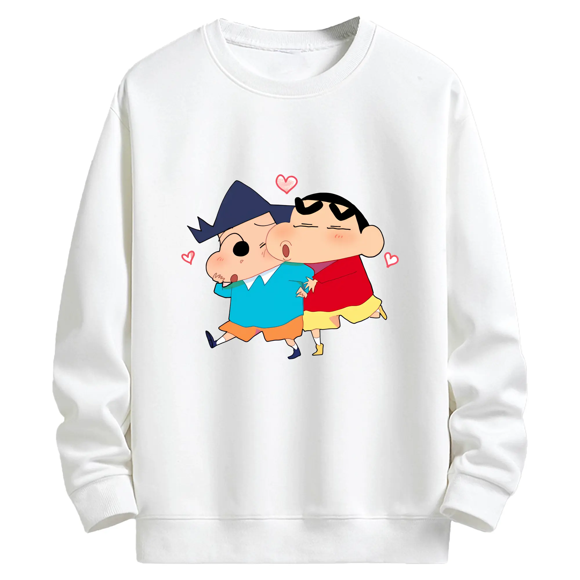 クレヨンしんちゃん グッズ 風間 とおる - キッズ クルーネックスウェットシャツ ・ フロントプリント ・ 綿80％ ポリエステル20％ ・ 快適 通学 スポーツ 日常使い お散歩用