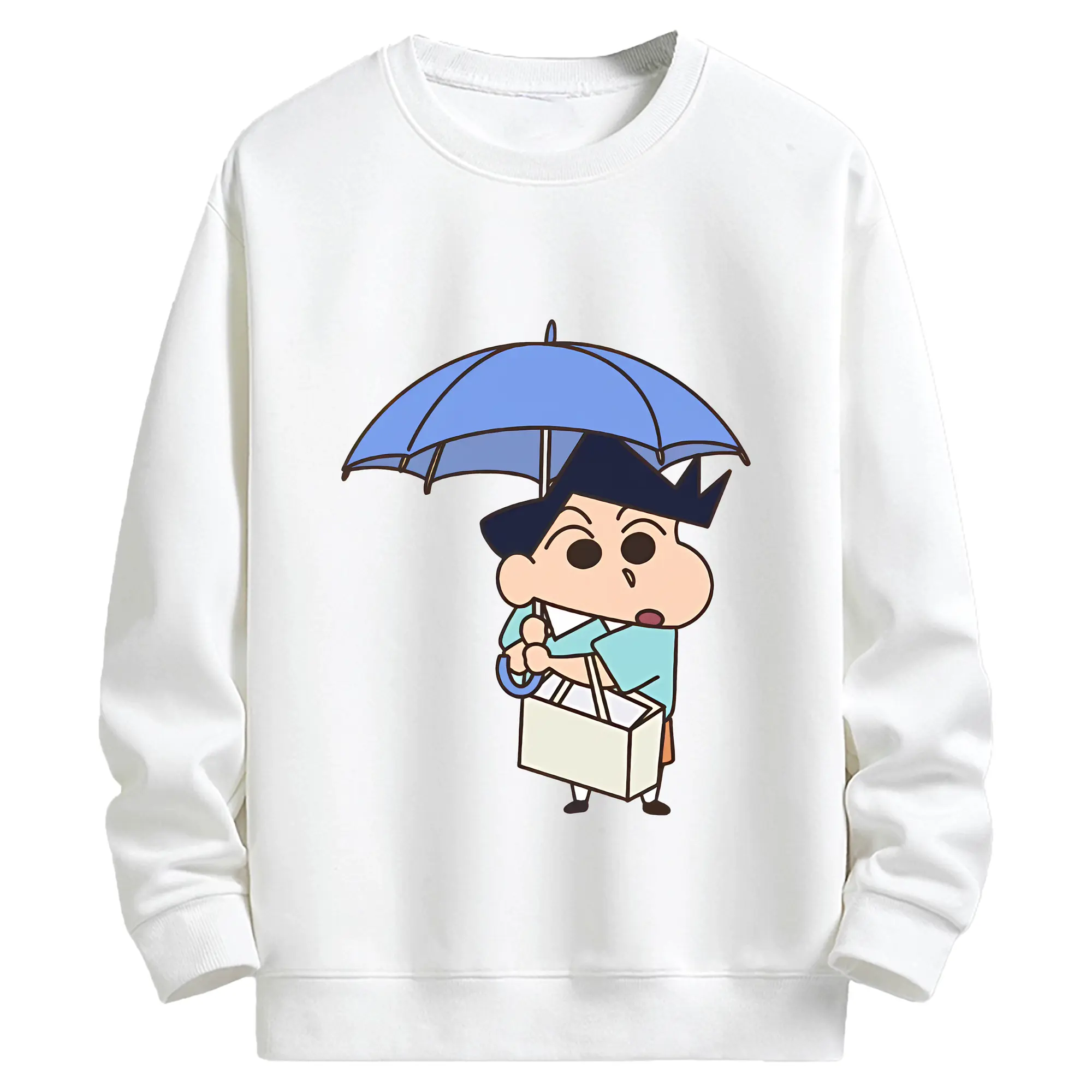 クレヨンしんちゃん グッズ 風間 とおる - キッズ クルーネックスウェットシャツ ・ フロントプリント ・ 綿80％ ポリエステル20％ ・ 快適 通学 スポーツ 日常使い お散歩用