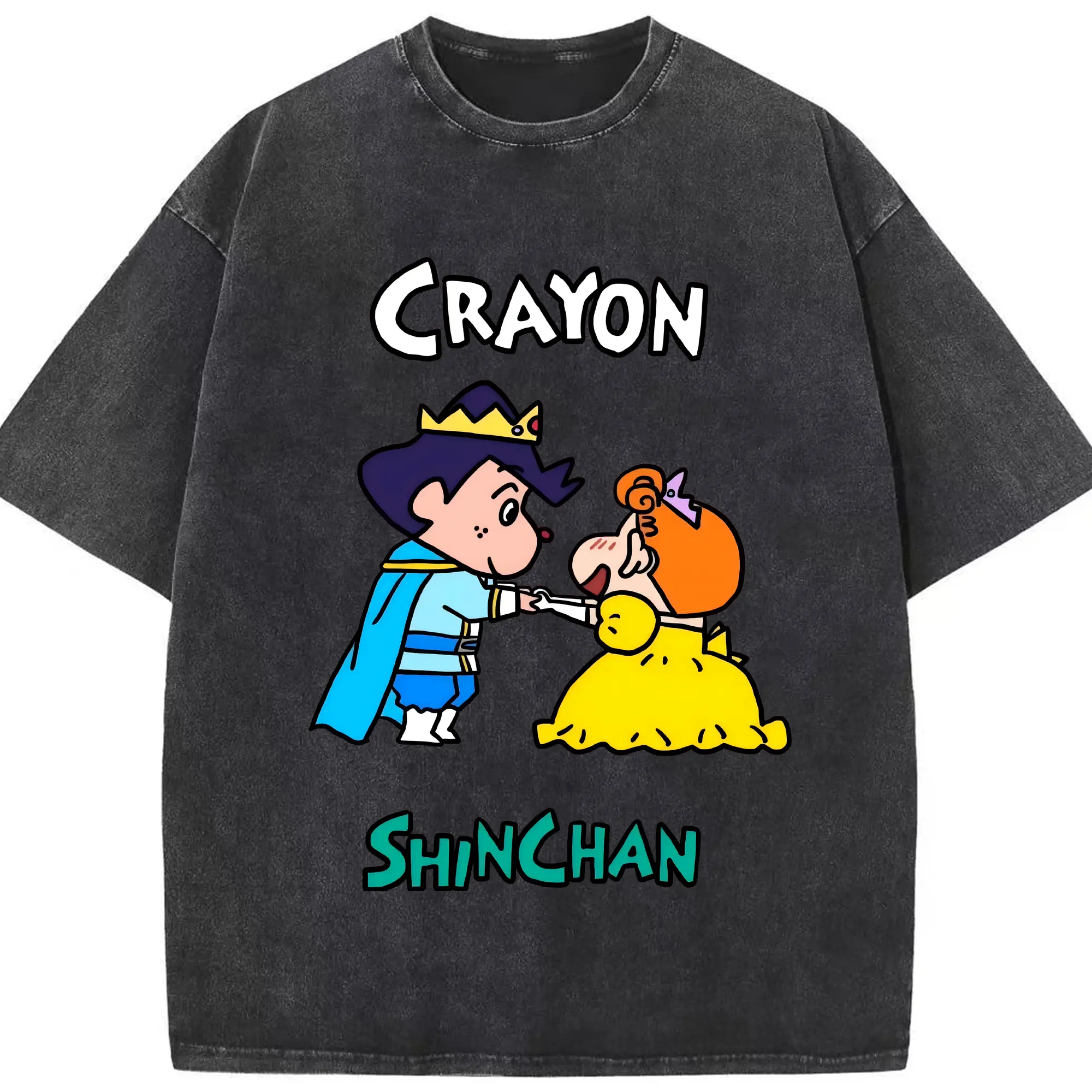 クレヨンしんちゃん グッズ 風間 とおる - 綿100％ ヴィンテージ風 半袖Tシャツ ・ フロントプリント ・ 柔らか肌触り ・ 通気性 快適 ・ スポーツ カジュアル 外出用