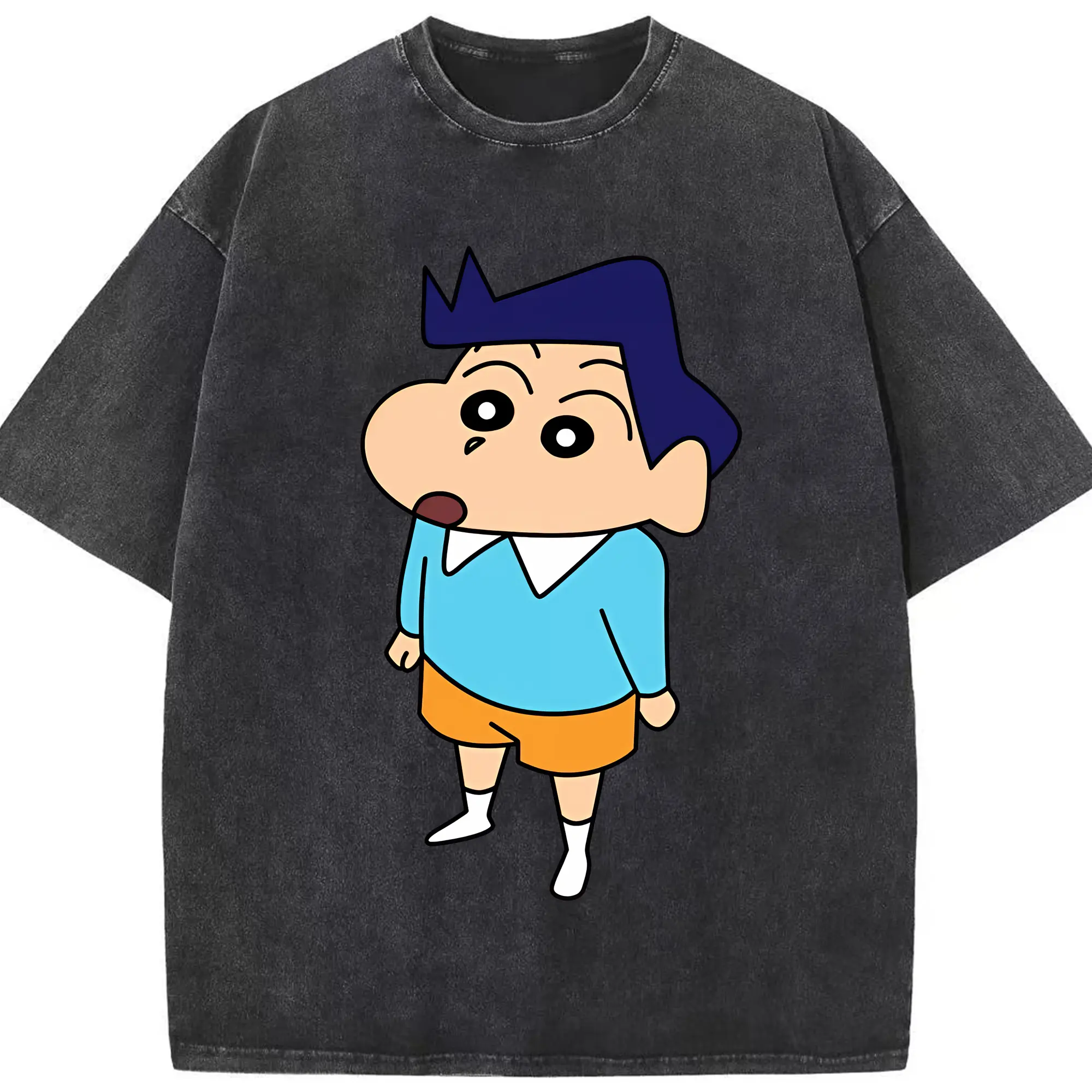 クレヨンしんちゃん グッズ 風間 とおる - 綿100％ ヴィンテージ風 半袖Tシャツ ・ フロントプリント ・ 柔らか肌触り ・ 通気性 快適 ・ スポーツ カジュアル 外出用