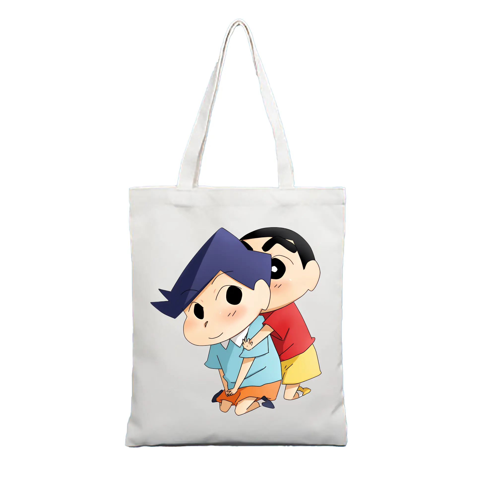 クレヨンしんちゃん グッズ 風間 とおる - 縦型キャンバス手提げバッグ（トートバッグ） ・ キャンバス素材 ・ ショッピング用 ・ 軽量 丈夫 お手入れ簡単