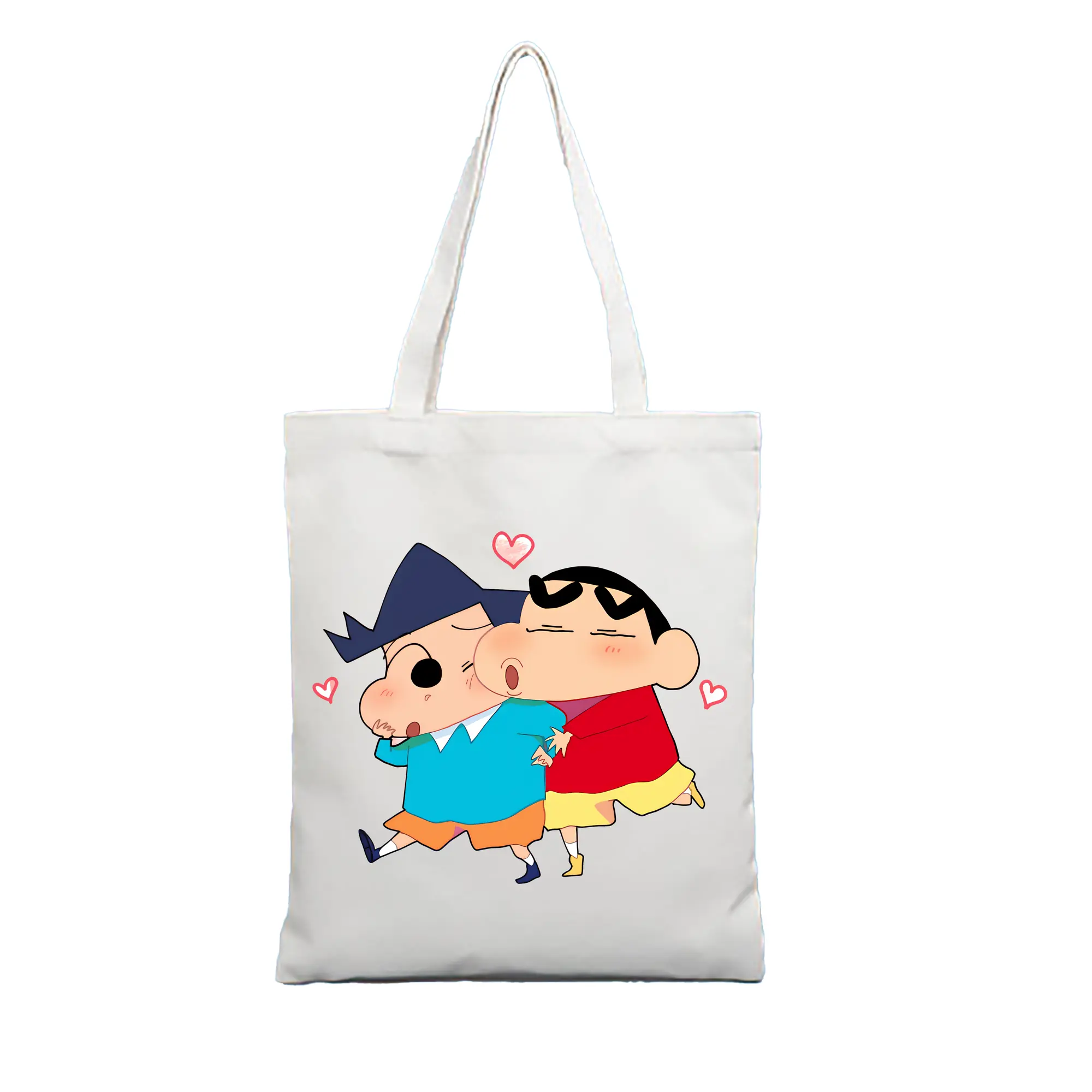 クレヨンしんちゃん グッズ 風間 とおる - 縦型キャンバス手提げバッグ（トートバッグ） ・ キャンバス素材 ・ ショッピング用 ・ 軽量 丈夫 お手入れ簡単