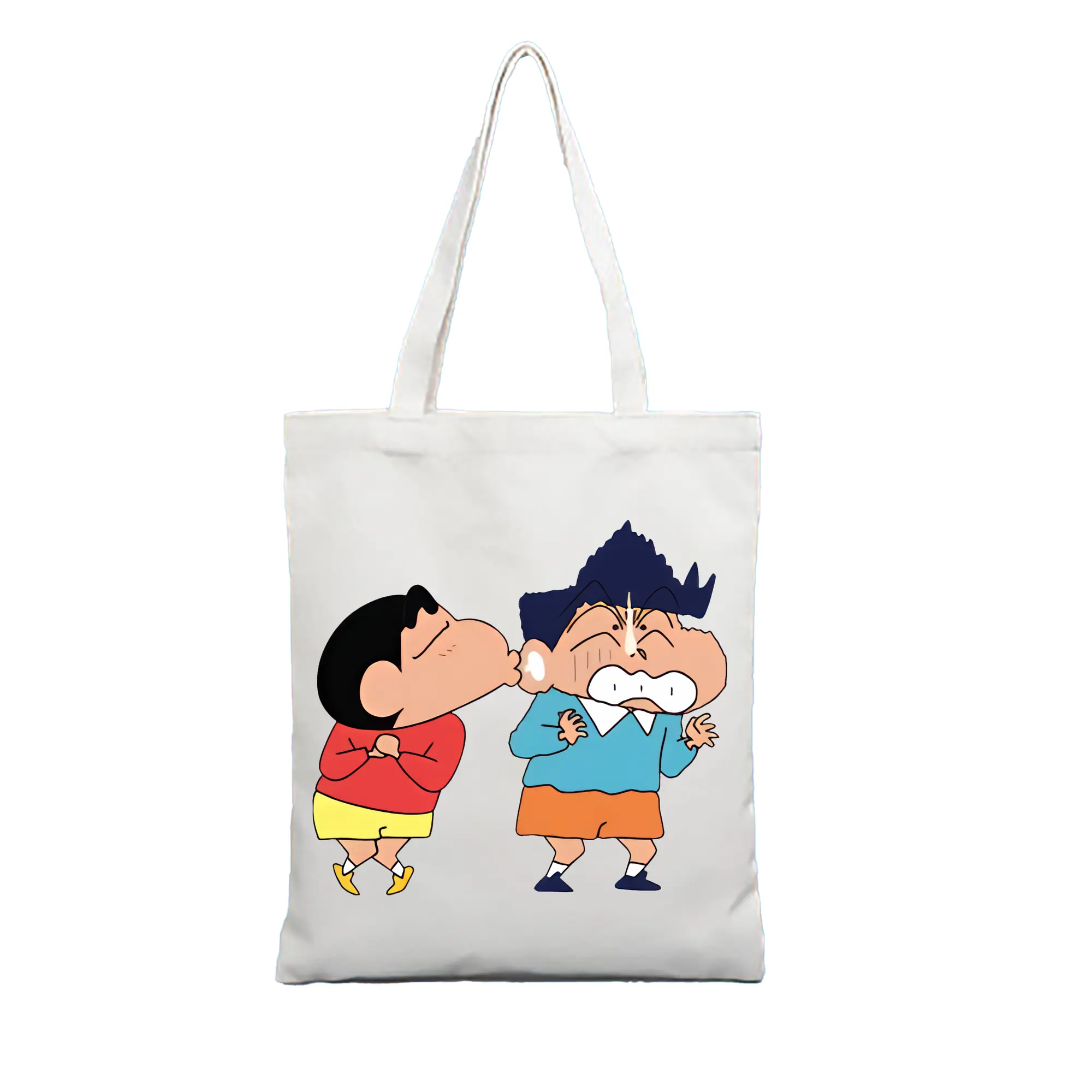 クレヨンしんちゃん グッズ 風間 とおる - 縦型キャンバス手提げバッグ（トートバッグ） ・ キャンバス素材 ・ ショッピング用 ・ 軽量 丈夫 お手入れ簡単