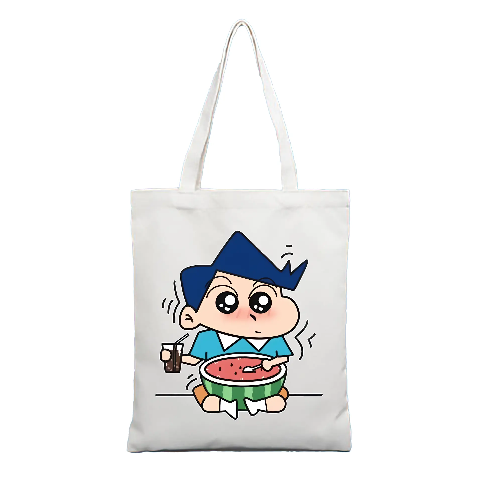 クレヨンしんちゃん グッズ 風間 とおる - 縦型キャンバス手提げバッグ（トートバッグ） ・ キャンバス素材 ・ ショッピング用 ・ 軽量 丈夫 お手入れ簡単