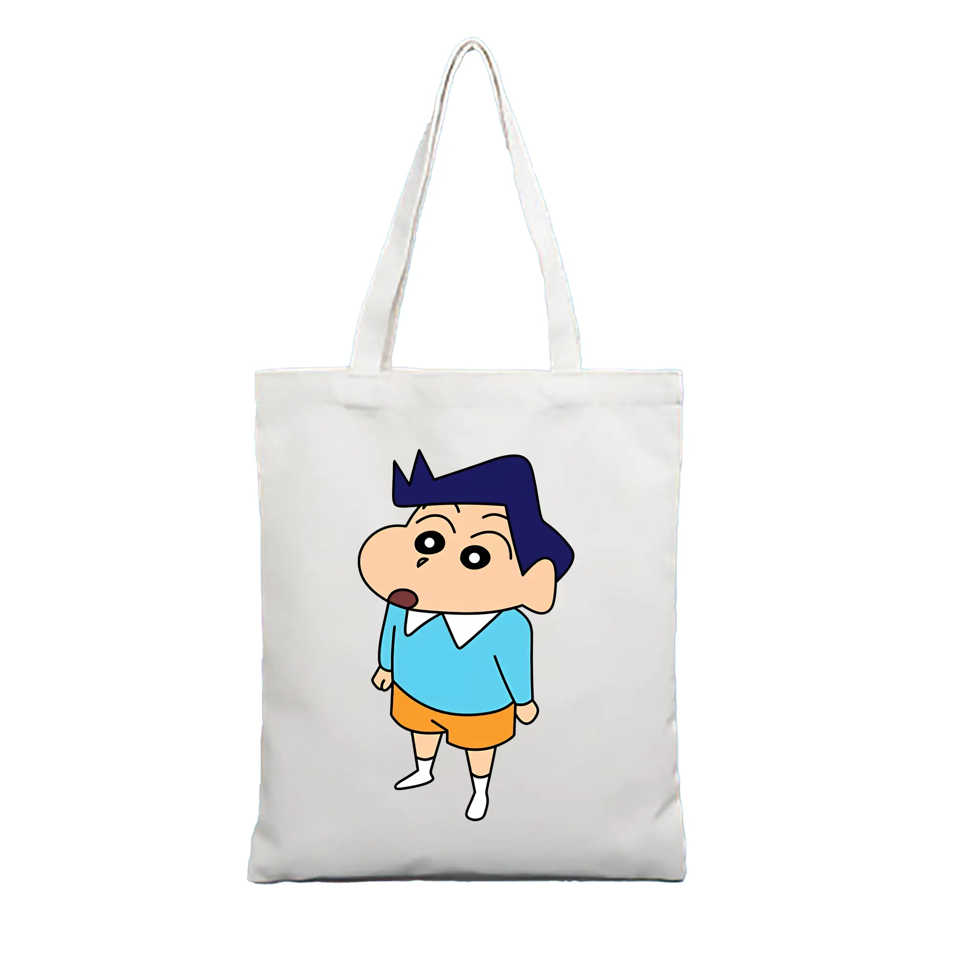 クレヨンしんちゃん グッズ 風間 とおる - 縦型キャンバス手提げバッグ（トートバッグ） ・ キャンバス素材 ・ ショッピング用 ・ 軽量 丈夫 お手入れ簡単