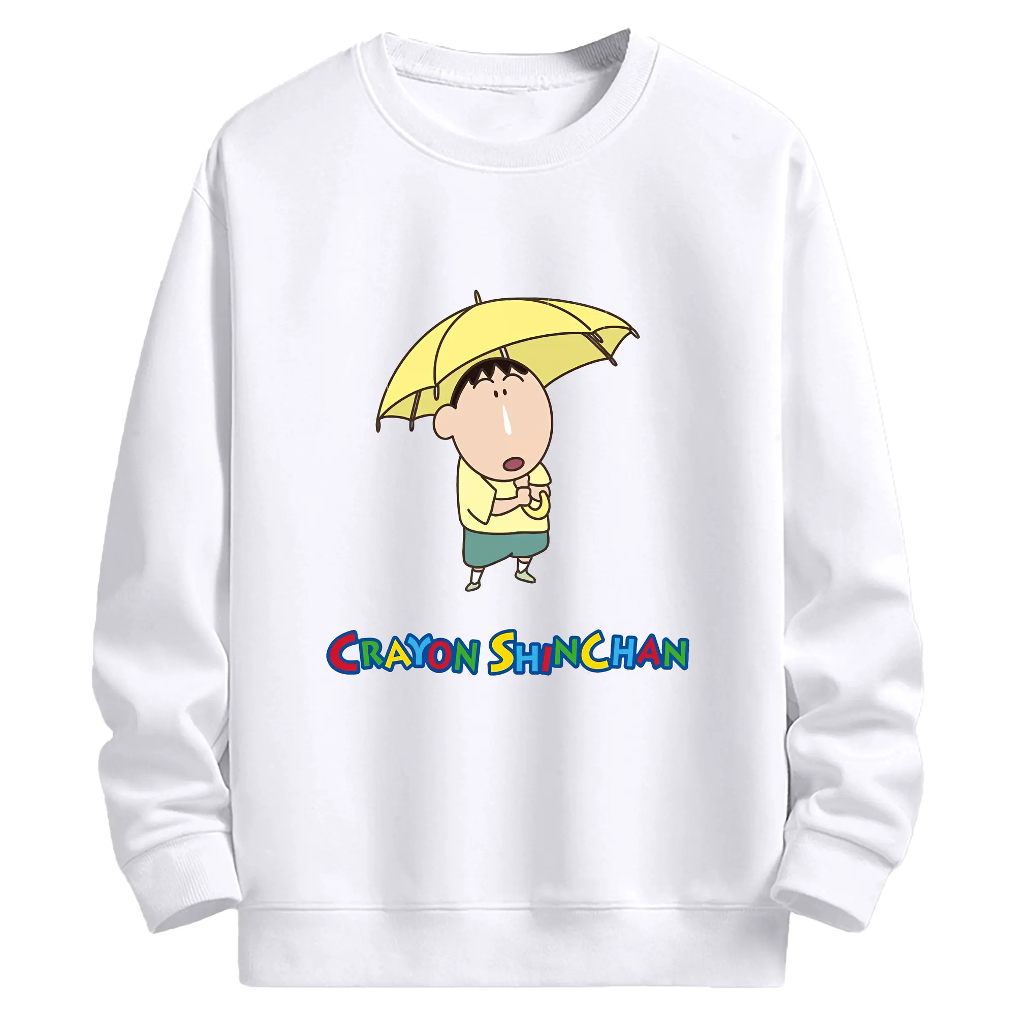 クレヨンしんちゃん グッズ ボーちゃん - 高品質 クルーネック スウェット ・ コットン59％ ポリエステル41％ ・ ユニセックス 長袖 トレーナー ・ カジュアル デイリー スポーツ 散歩用