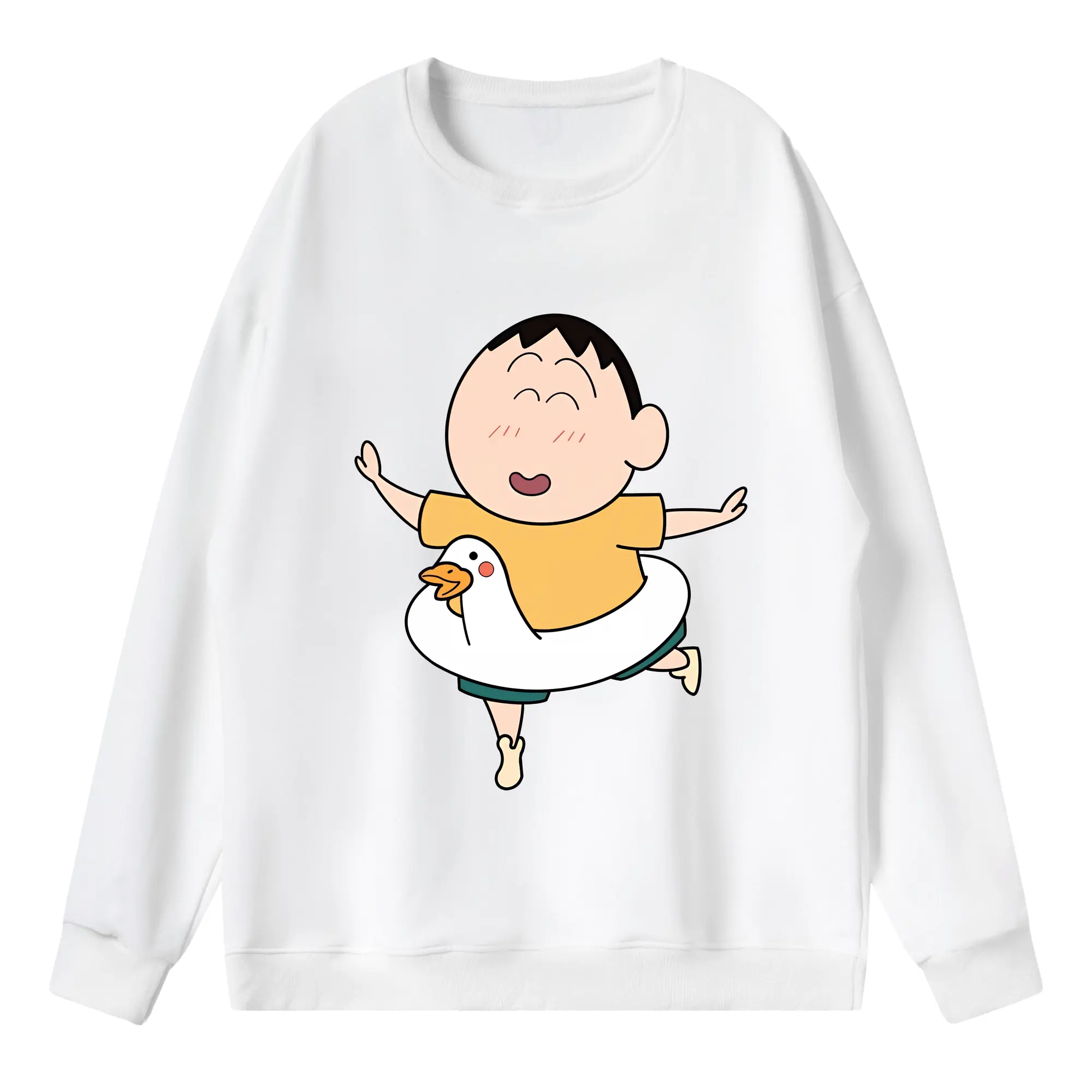 クレヨンしんちゃん グッズ ボーちゃん - 薄手 クルーネック スウェット 裏毛260g · ポリエステル 春秋向け カジュアル 男女兼用 · トレーナー デイリー スポーツ 散歩に最適