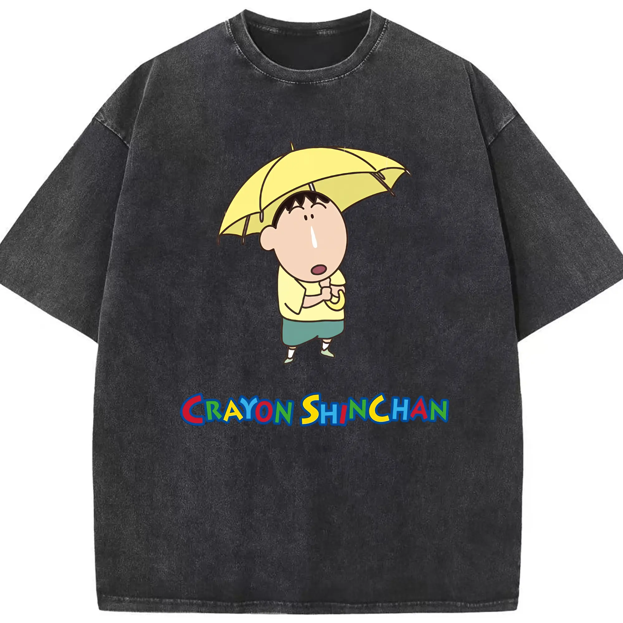 クレヨンしんちゃん グッズ ボーちゃん - 綿100％ ヴィンテージ風 半袖Tシャツ ・ フロントプリント ・ 柔らか肌触り ・ 通気性 快適 ・ スポーツ カジュアル 外出用