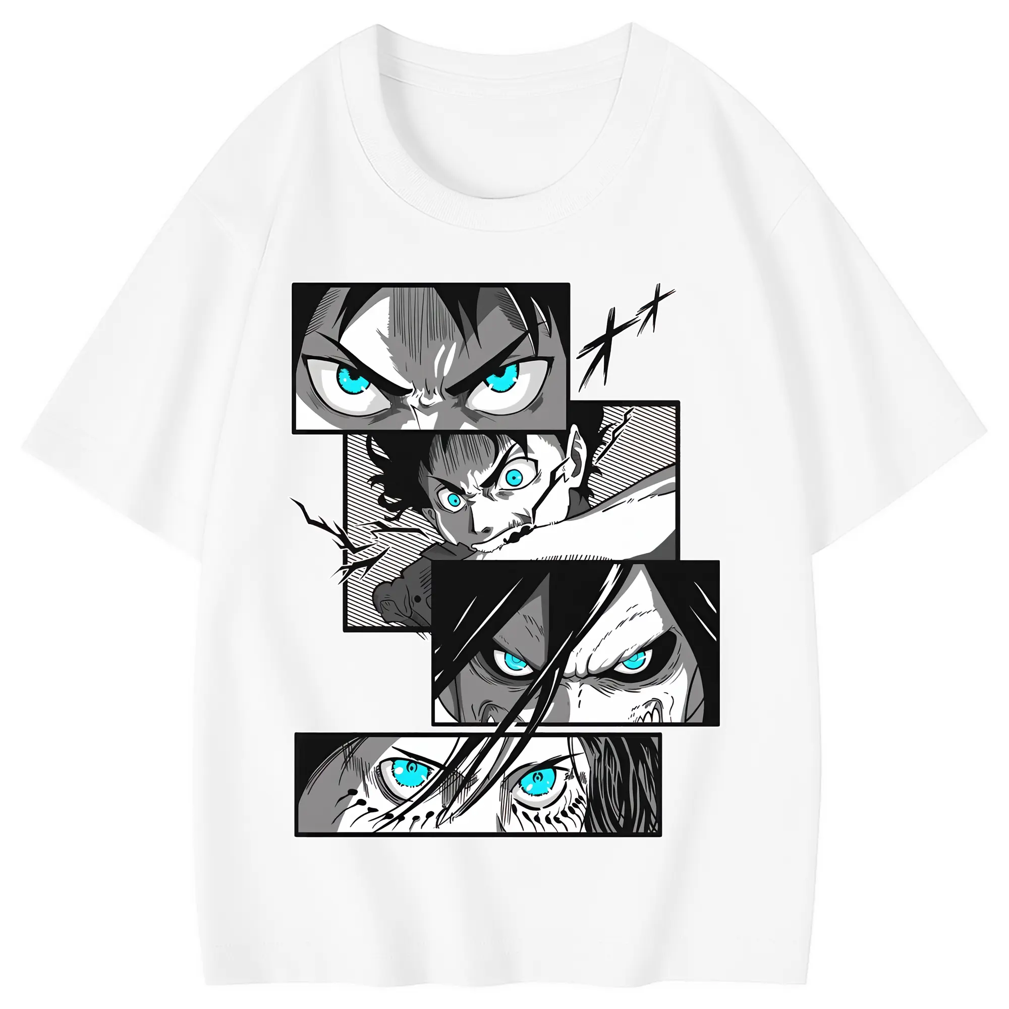 進撃の巨人 グッズ エレン・イェーガー - 綿100％ キッズTシャツ ・ フロントプリント ・ 快適 通気性 ・ スポーツ カジュアル 散歩用