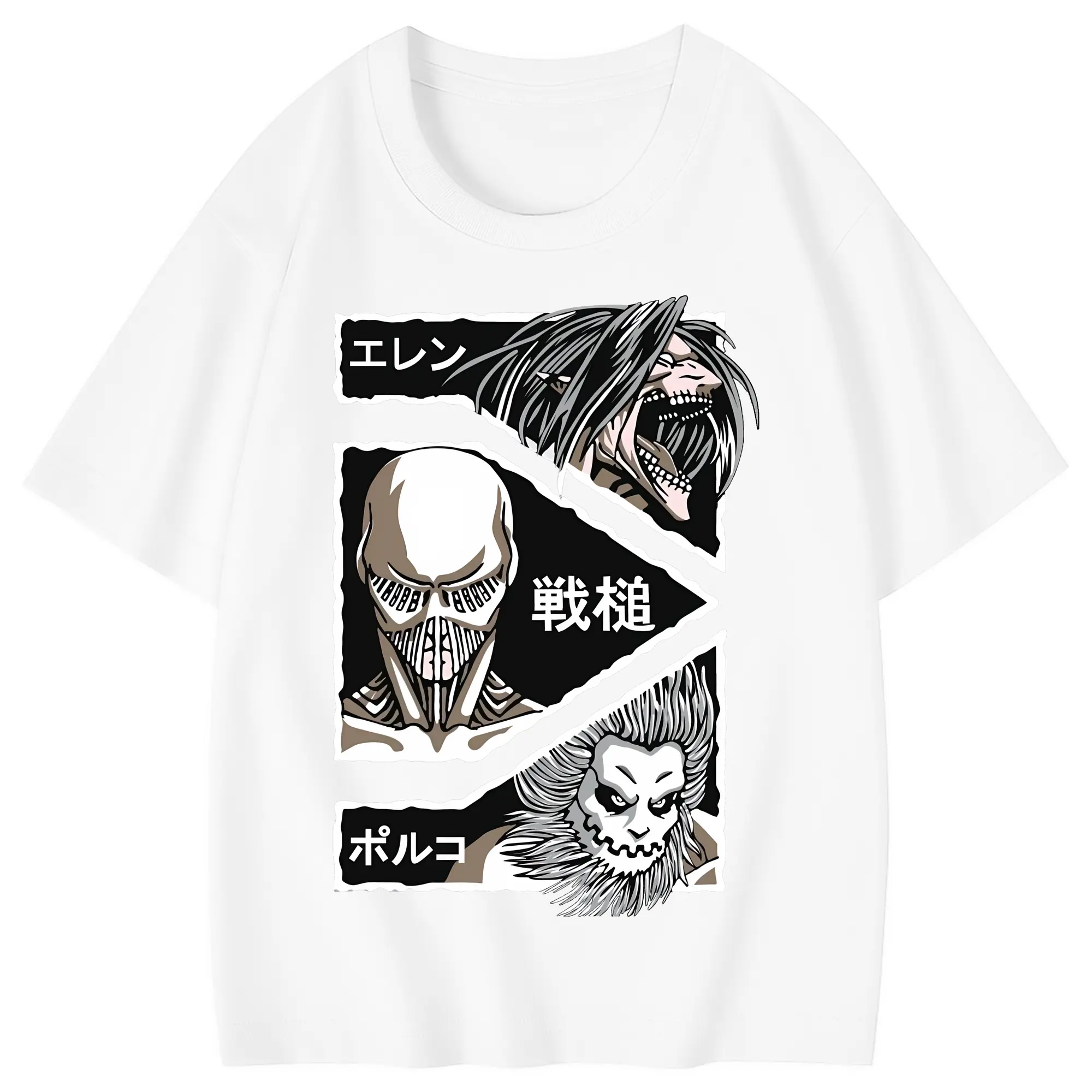 進撃の巨人 グッズ エレン・イェーガー - 綿100％ キッズTシャツ ・ フロントプリント ・ 快適 通気性 ・ スポーツ カジュアル 散歩用