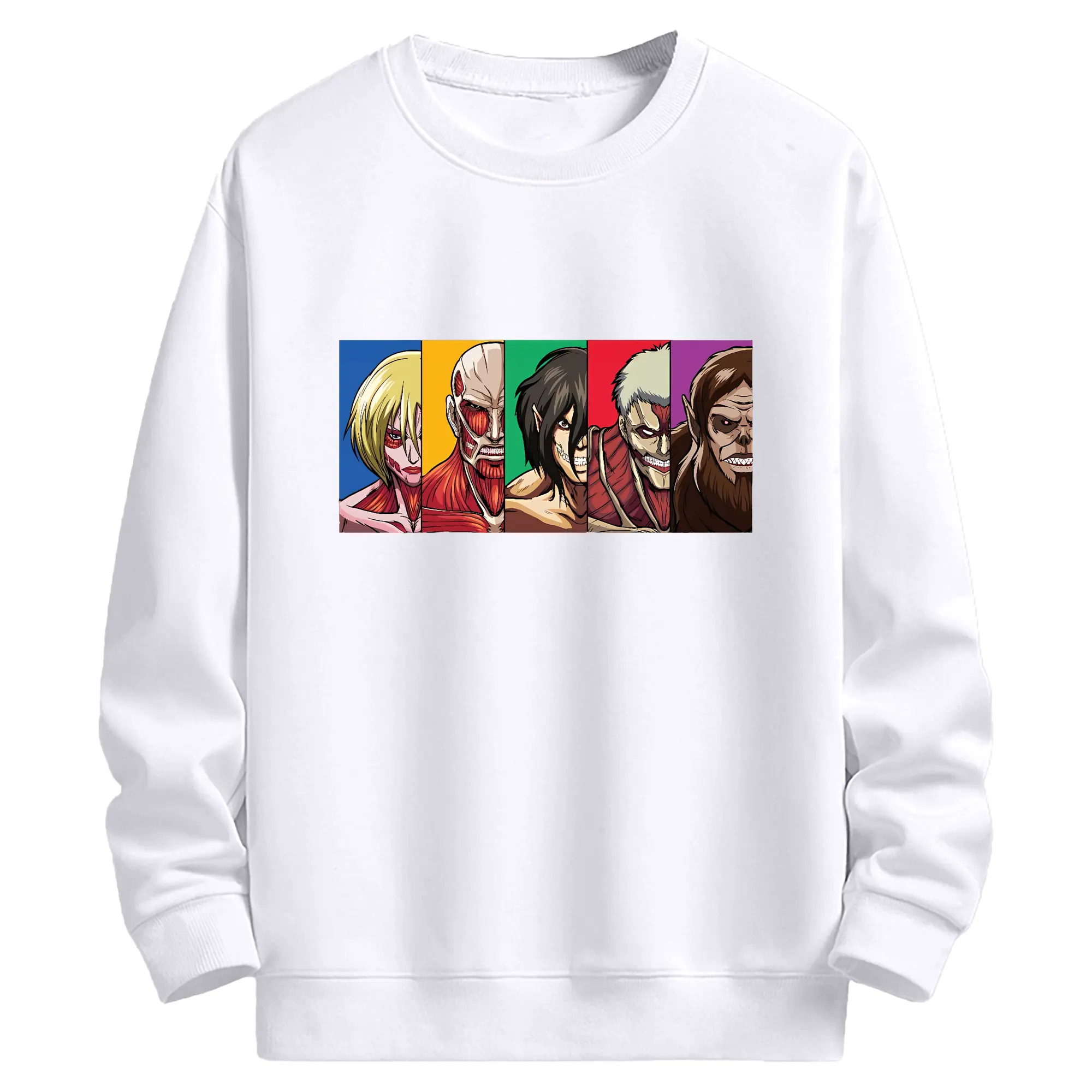 進撃の巨人 グッズ ミカサ・アッカーマン - 高品質 クルーネック スウェット ・ コットン59％ ポリエステル41％ ・ ユニセックス 長袖 トレーナー ・ カジュアル デイリー スポーツ 散歩用