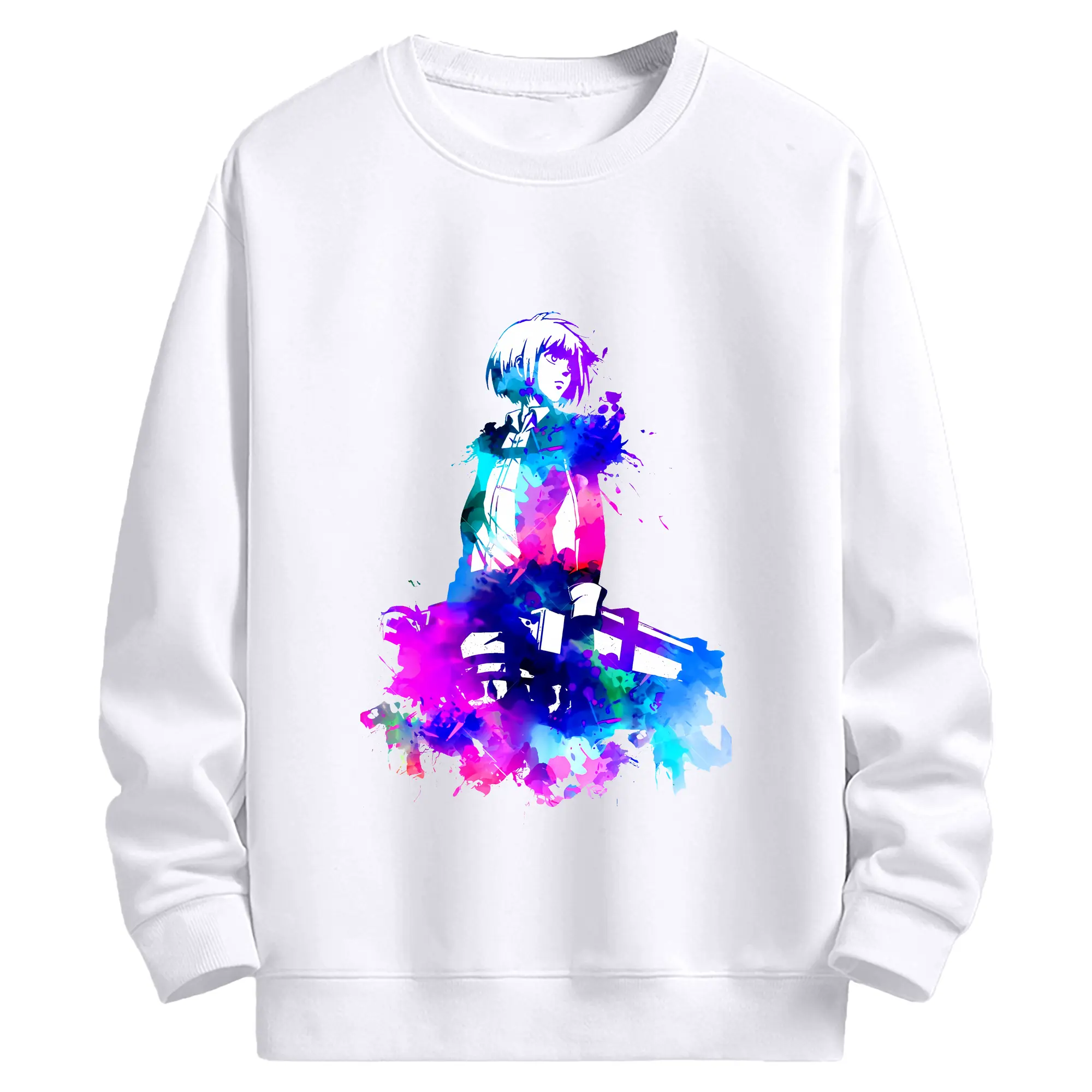 進撃の巨人 グッズ アルミン・アルレルト - 高品質 クルーネック スウェット ・ コットン59％ ポリエステル41％ ・ ユニセックス 長袖 トレーナー ・ カジュアル デイリー スポーツ 散歩用