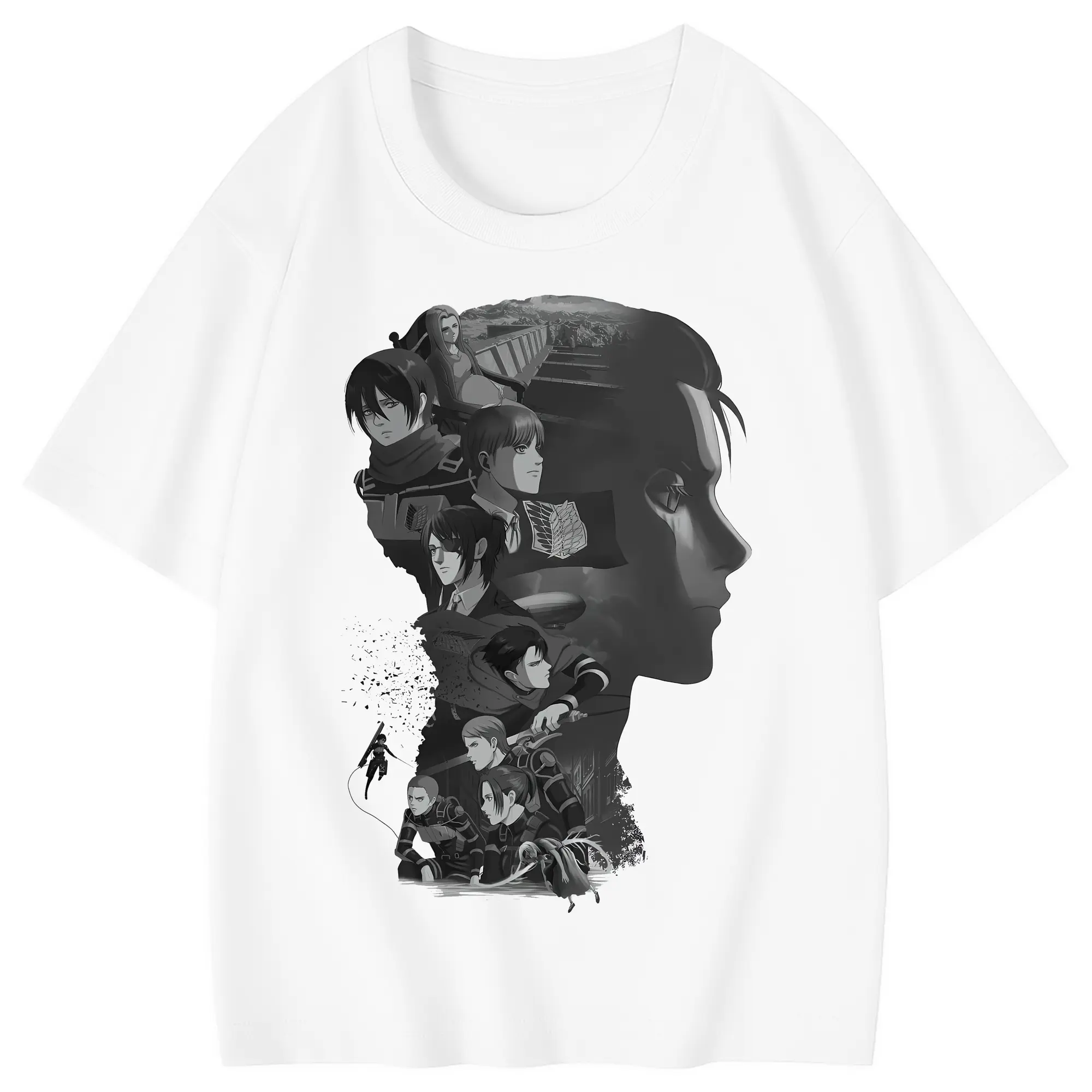 進撃の巨人 グッズ リヴァイ・アッカーマン - 綿100％ キッズTシャツ ・ フロントプリント ・ 快適 通気性 ・ スポーツ カジュアル 散歩用