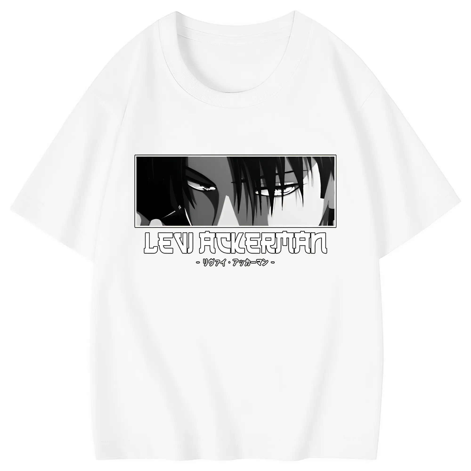 進撃の巨人 グッズ リヴァイ・アッカーマン - 綿100％ キッズTシャツ ・ フロントプリント ・ 快適 通気性 ・ スポーツ カジュアル 散歩用