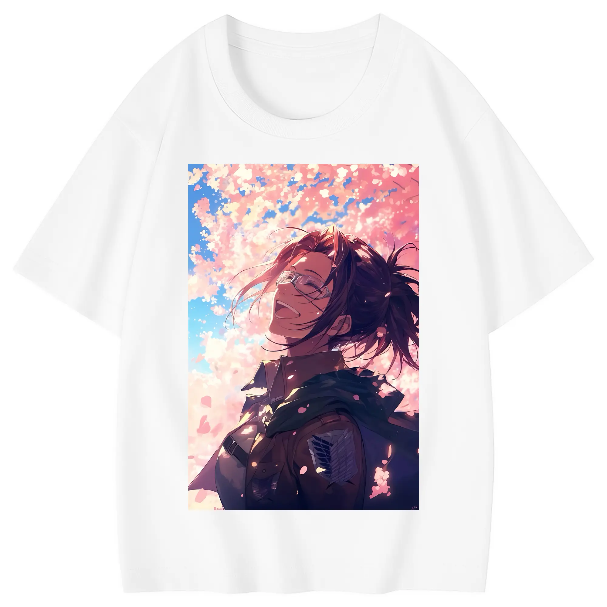 進撃の巨人 グッズ ハンジ・ゾエ - 綿100％ キッズTシャツ ・ フロントプリント ・ 快適 通気性 ・ スポーツ カジュアル 散歩用