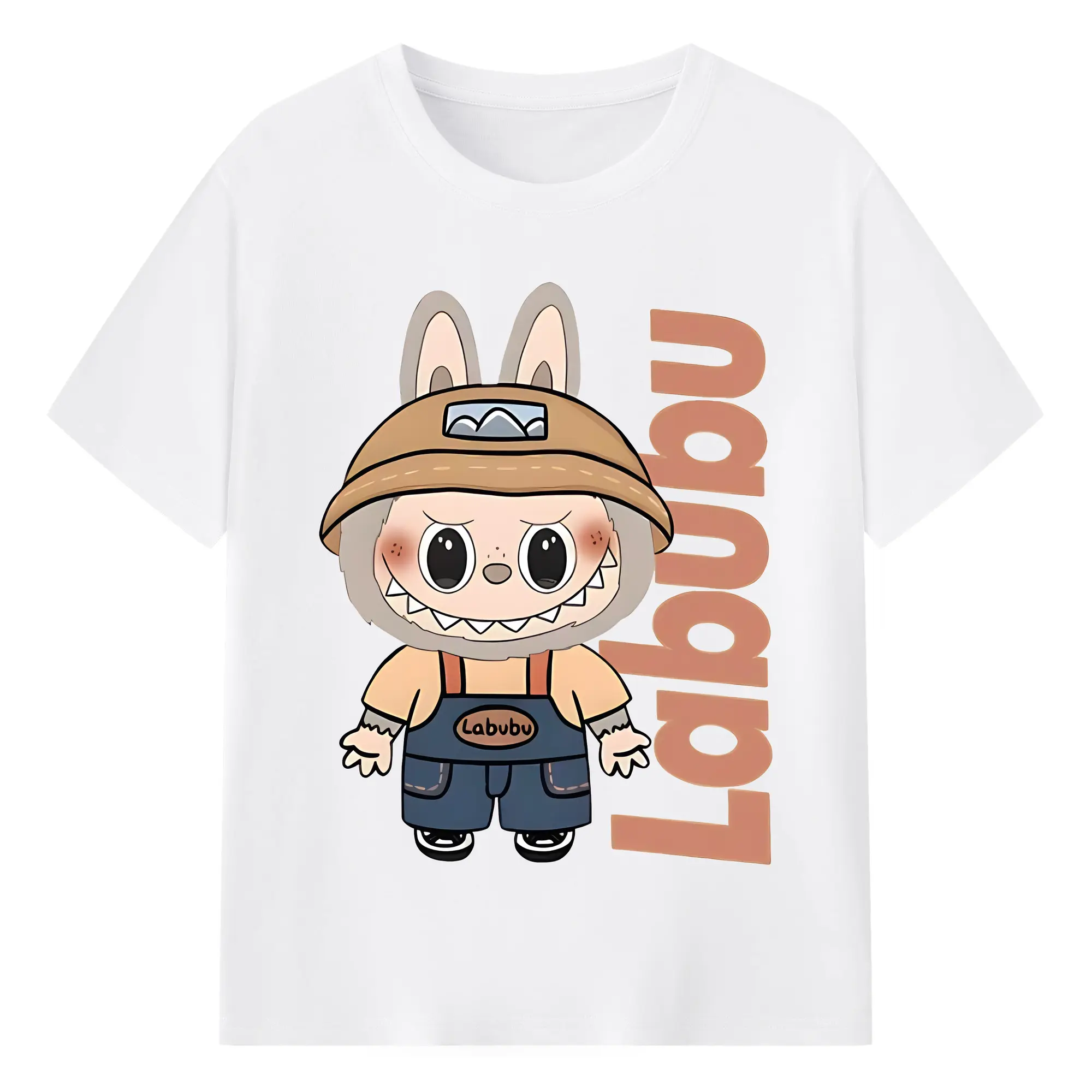 ラブブ グッズ ジモモ - 綿100％ 半袖Tシャツ ・ フロントプリント ・ 快適 通気性 ・ 日常使い 散歩 スポーツ用