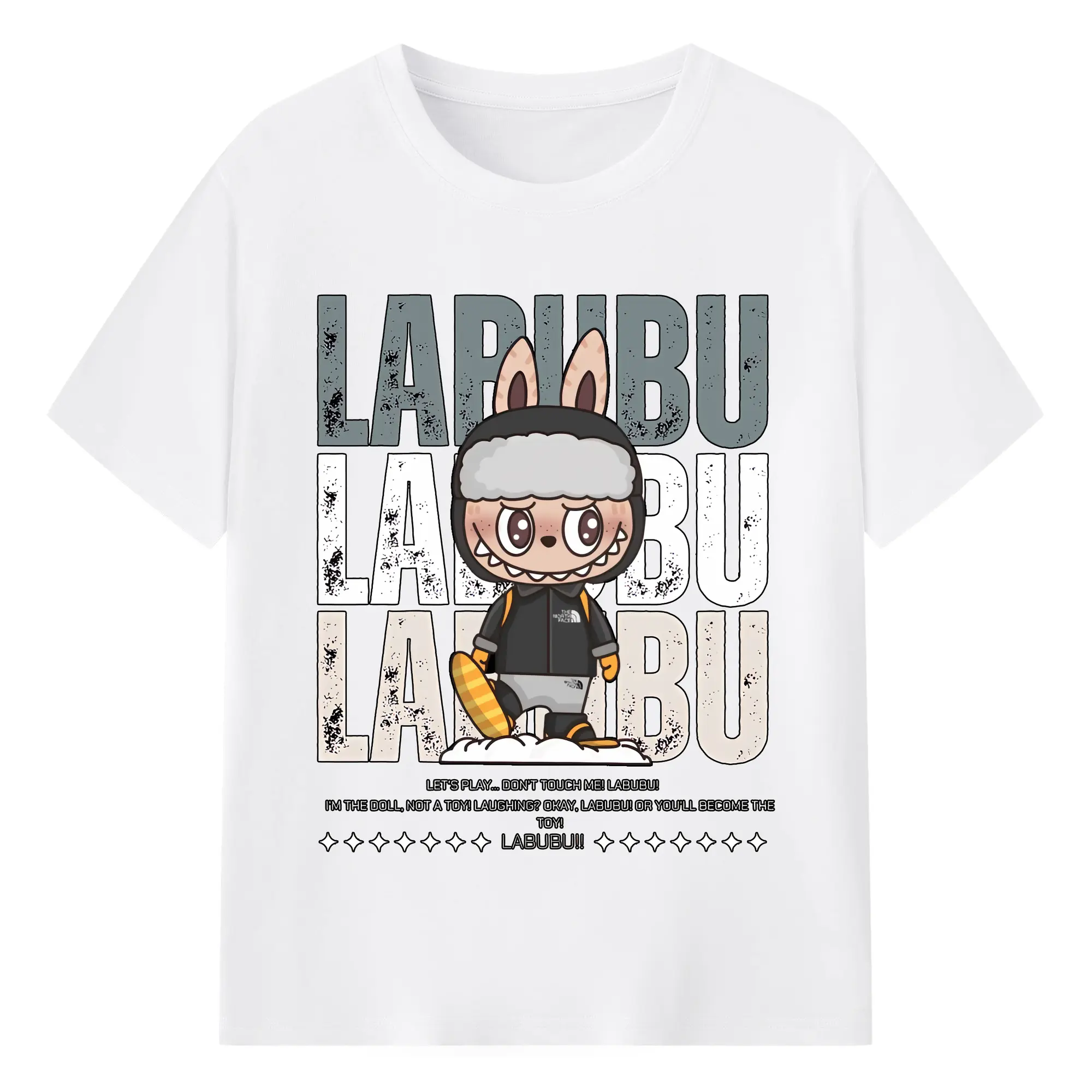 ラブブ グッズ ジモモ - 綿100％ 半袖Tシャツ ・ フロントプリント ・ 快適 通気性 ・ 日常使い 散歩 スポーツ用