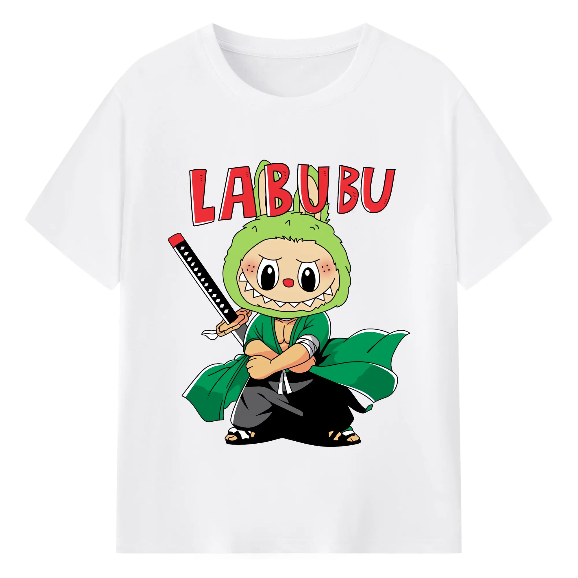 ラブブ グッズ ジモモ - 綿100％ 半袖Tシャツ ・ フロントプリント ・ 快適 通気性 ・ 日常使い 散歩 スポーツ用