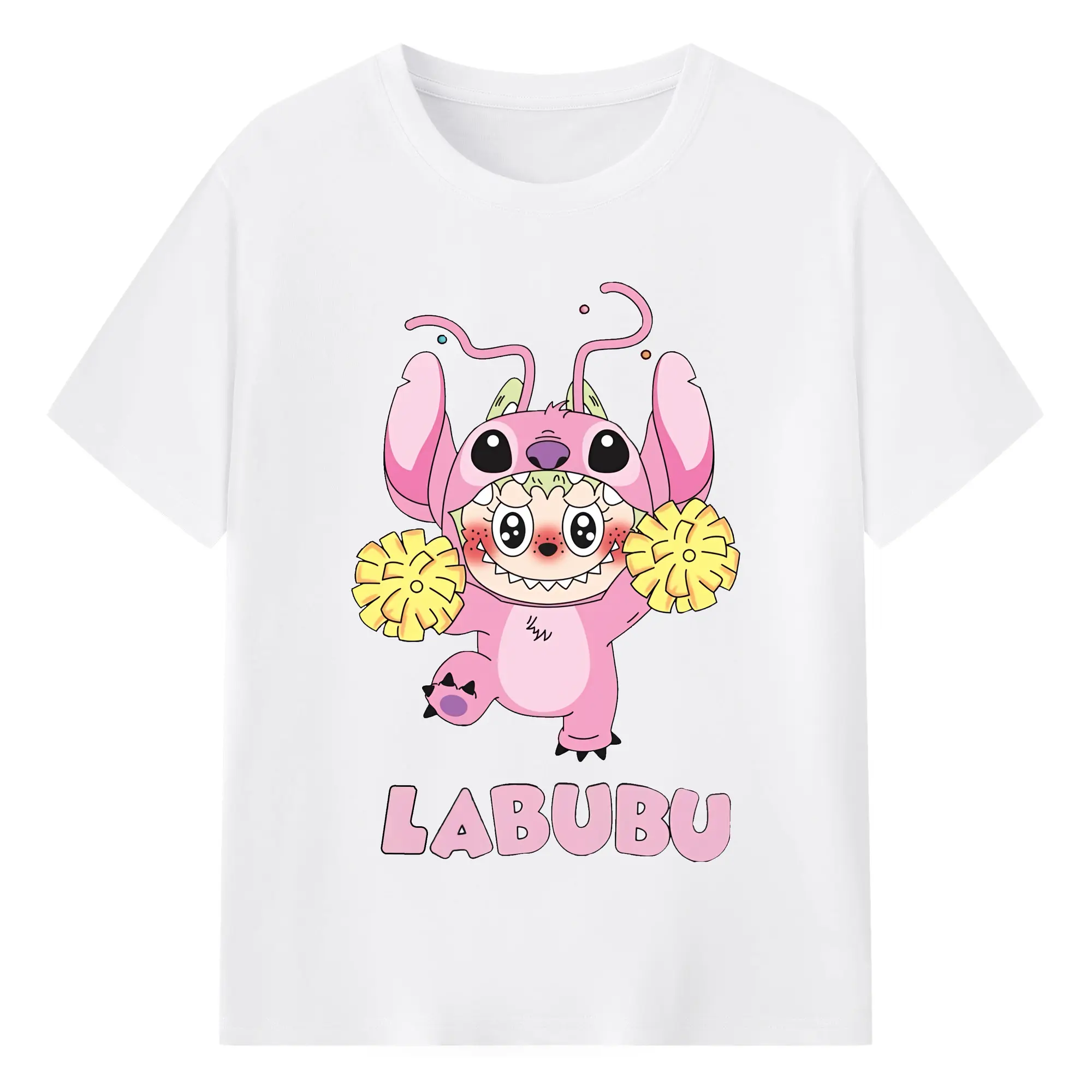 ラブブ グッズ ジモモ - 綿100％ 半袖Tシャツ ・ フロントプリント ・ 快適 通気性 ・ 日常使い 散歩 スポーツ用