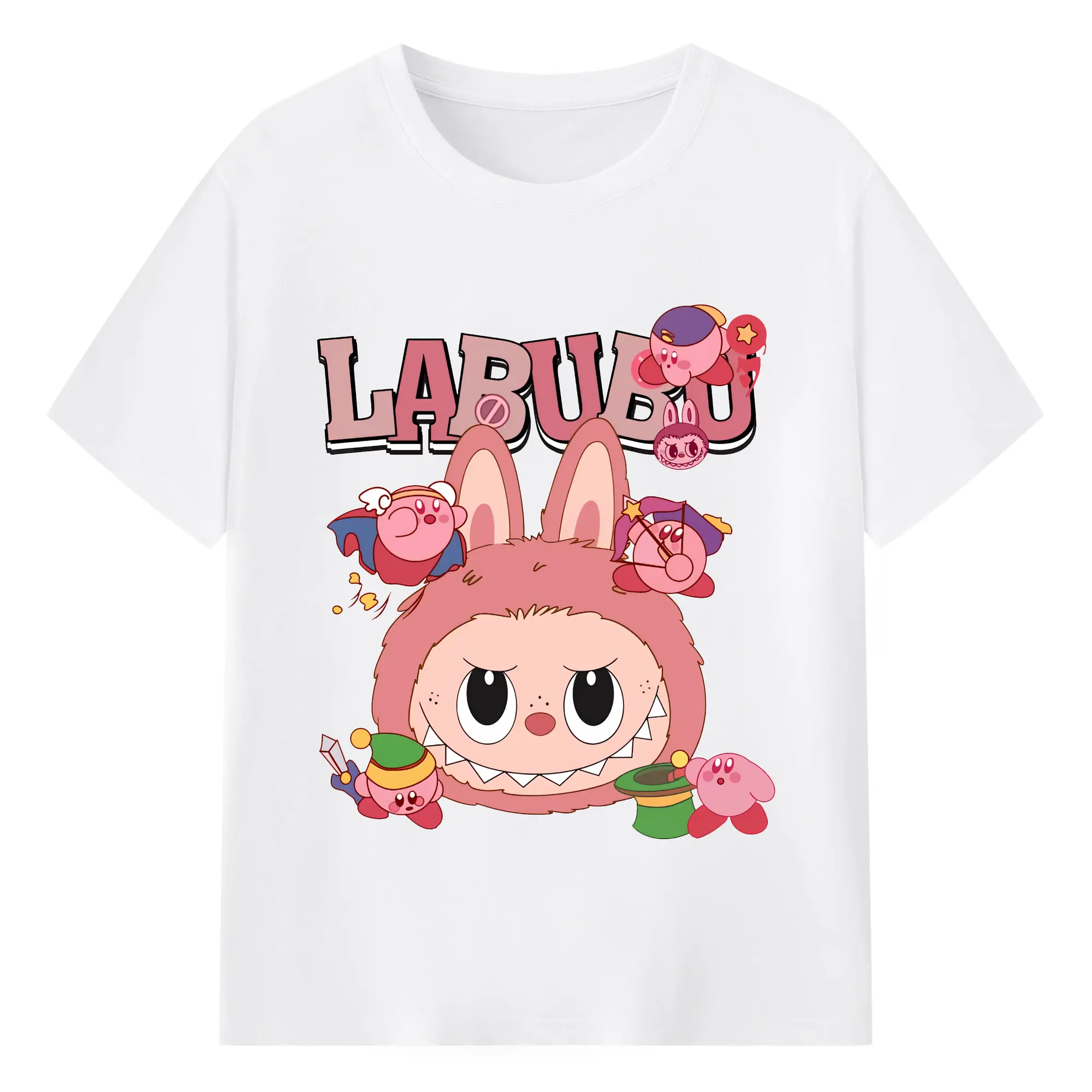 ラブブ グッズ ジモモ - 綿100％ 半袖Tシャツ ・ フロントプリント ・ 快適 通気性 ・ 日常使い 散歩 スポーツ用