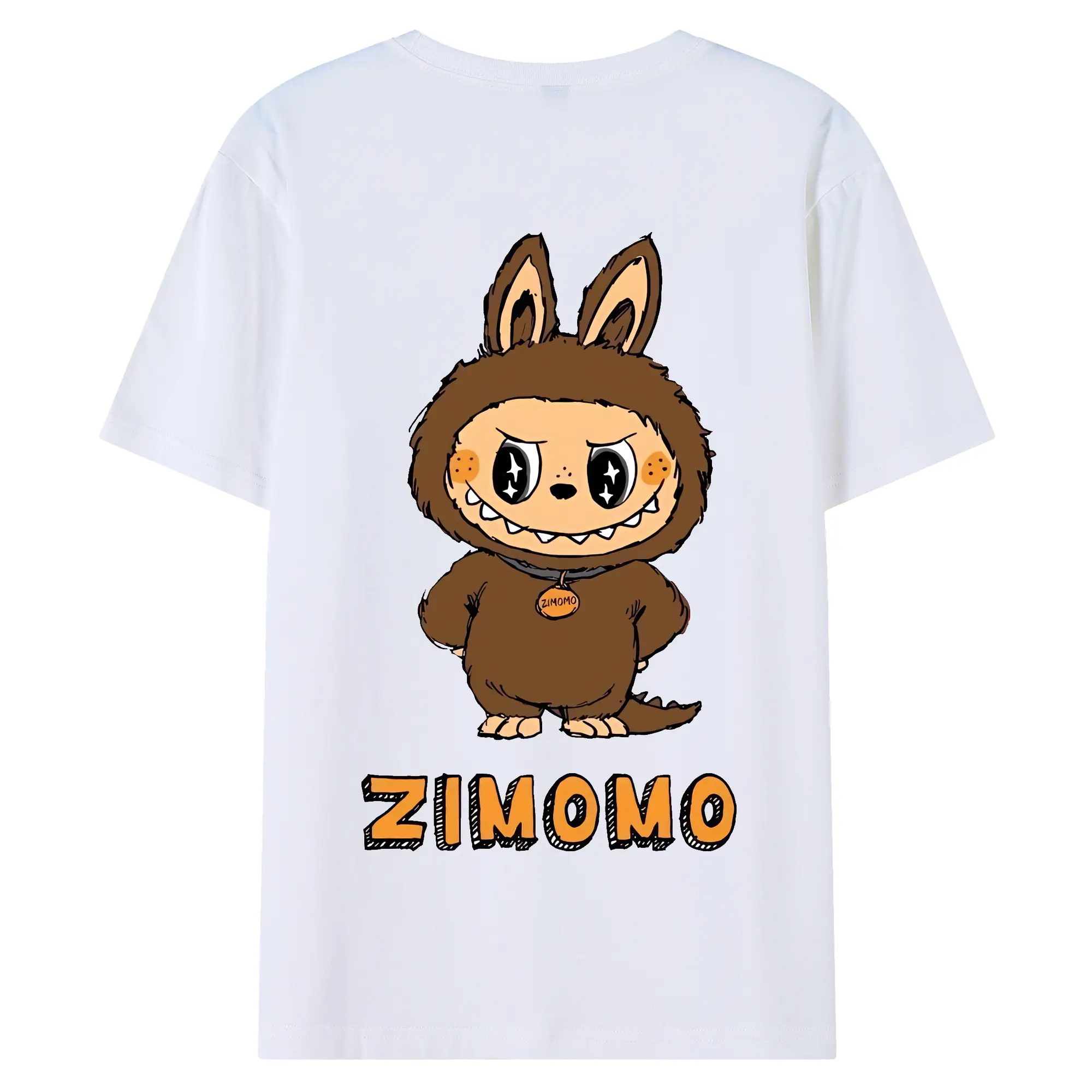 ラブブ グッズ ジモモ - 綿100％ 半袖Tシャツ ・ バックプリント ・ 快適 通気性 ・ 日常使い 散歩 スポーツ用