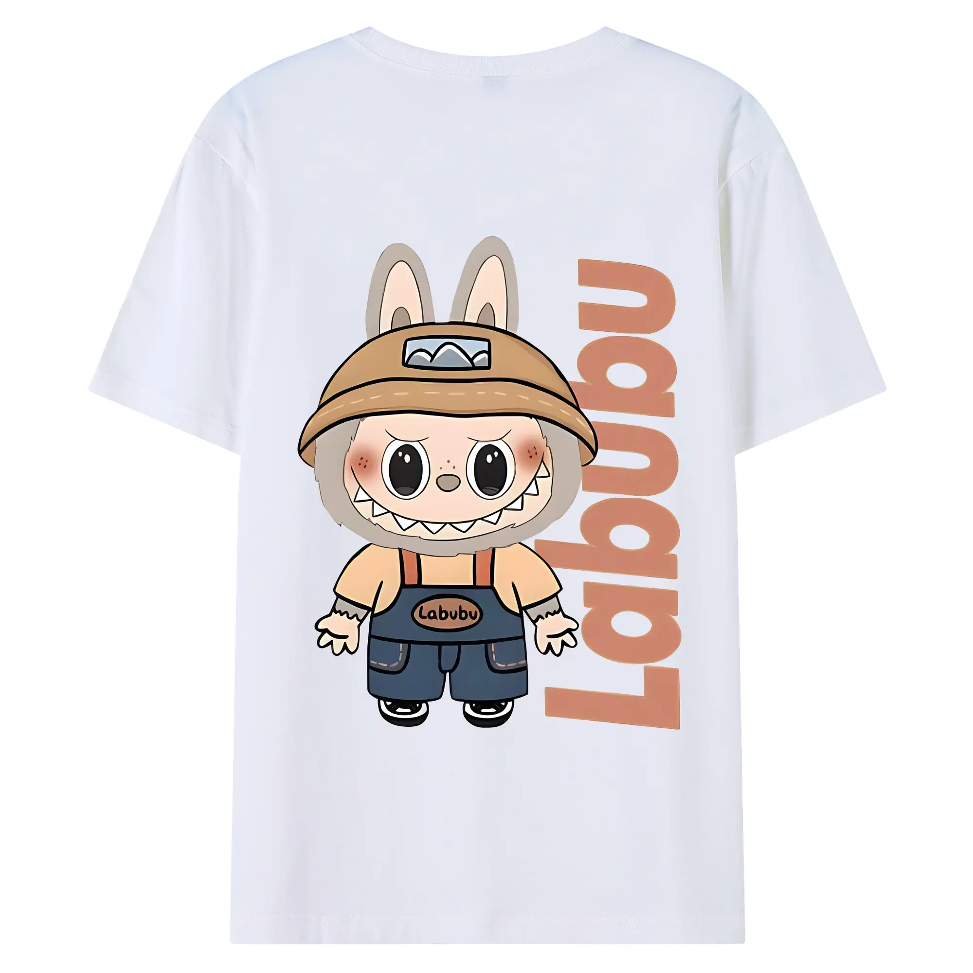 ラブブ グッズ ジモモ - 綿100％ 半袖Tシャツ ・ バックプリント ・ 快適 通気性 ・ 日常使い 散歩 スポーツ用