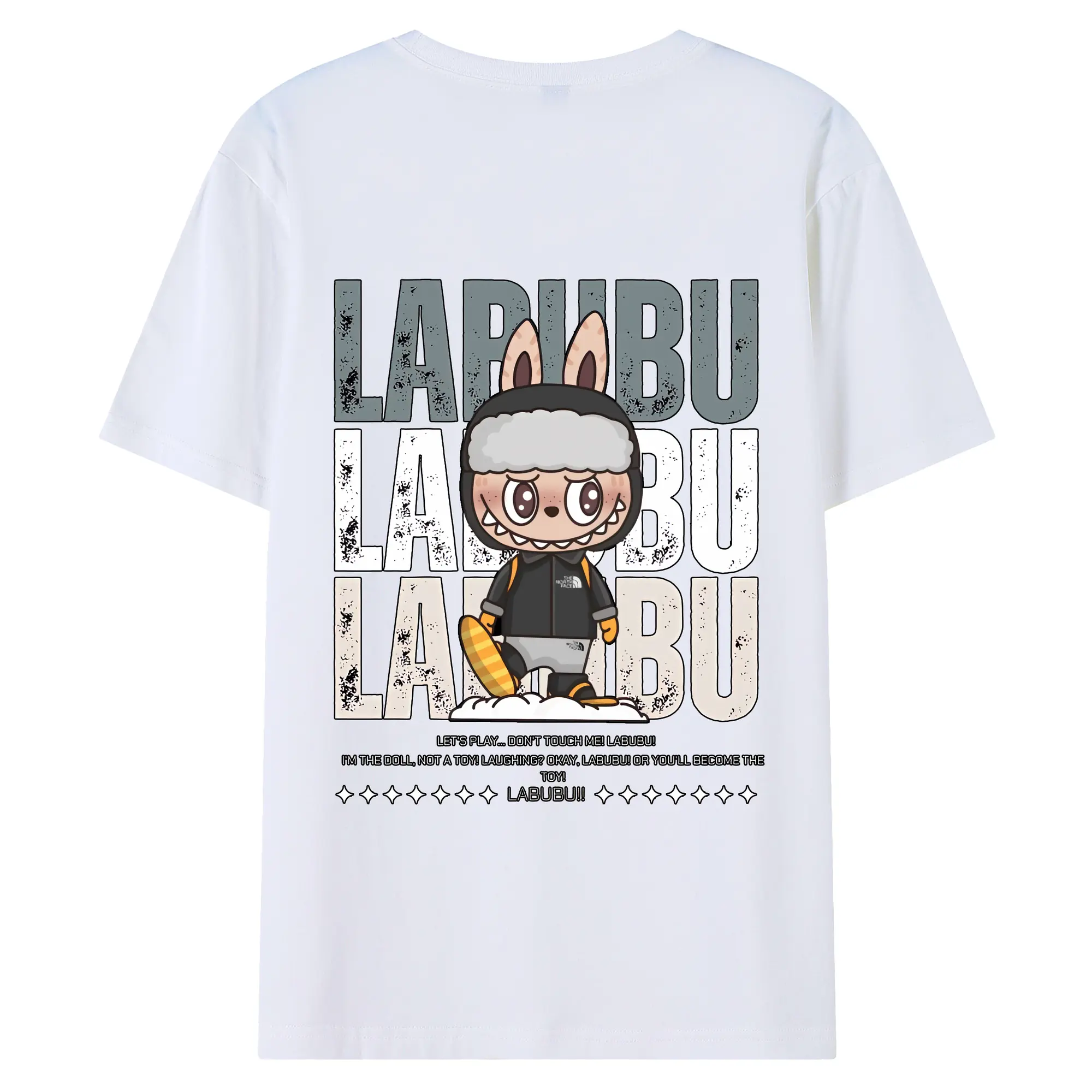 ラブブ グッズ ジモモ - 綿100％ 半袖Tシャツ ・ バックプリント ・ 快適 通気性 ・ 日常使い 散歩 スポーツ用