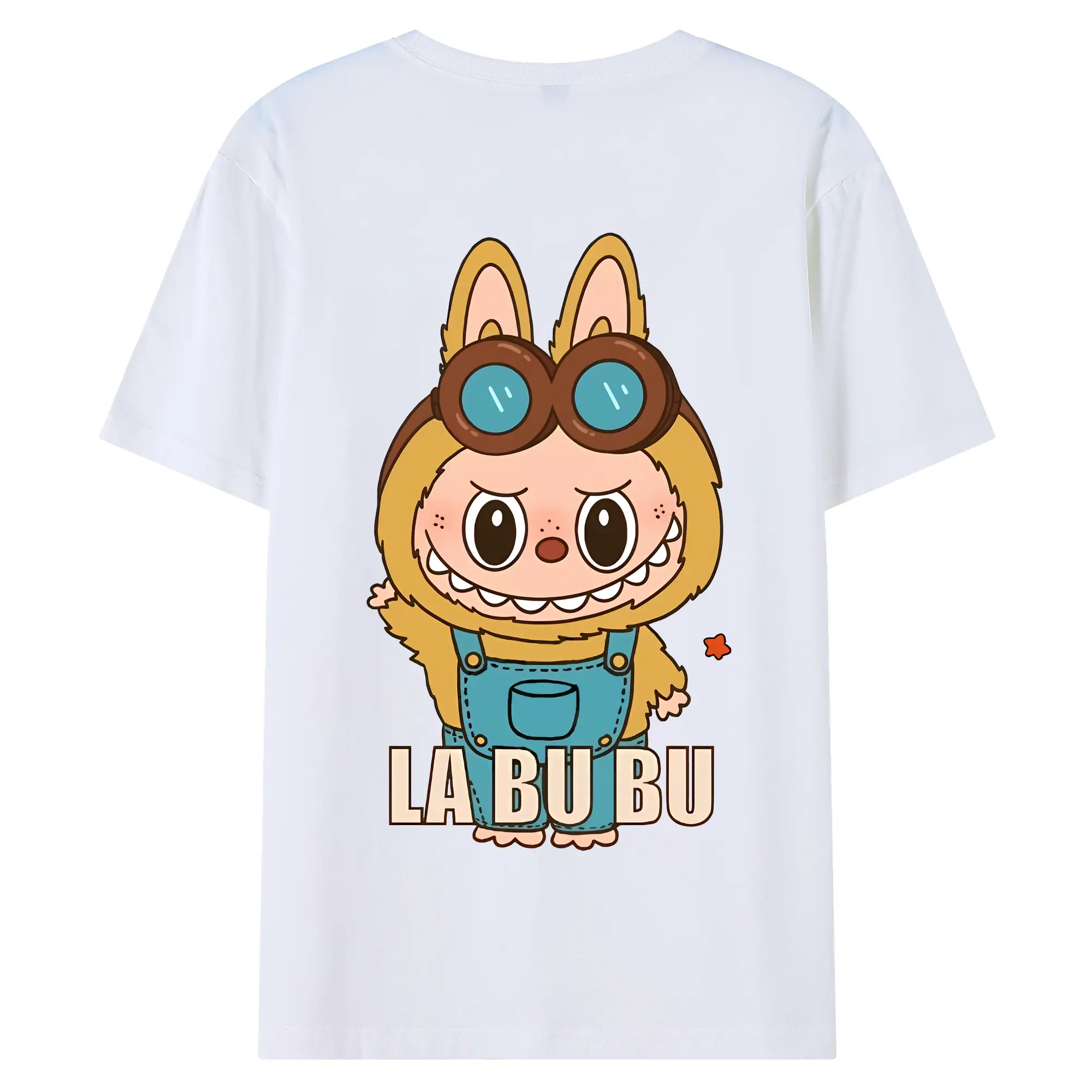 ラブブ グッズ ジモモ - 綿100％ 半袖Tシャツ ・ バックプリント ・ 快適 通気性 ・ 日常使い 散歩 スポーツ用