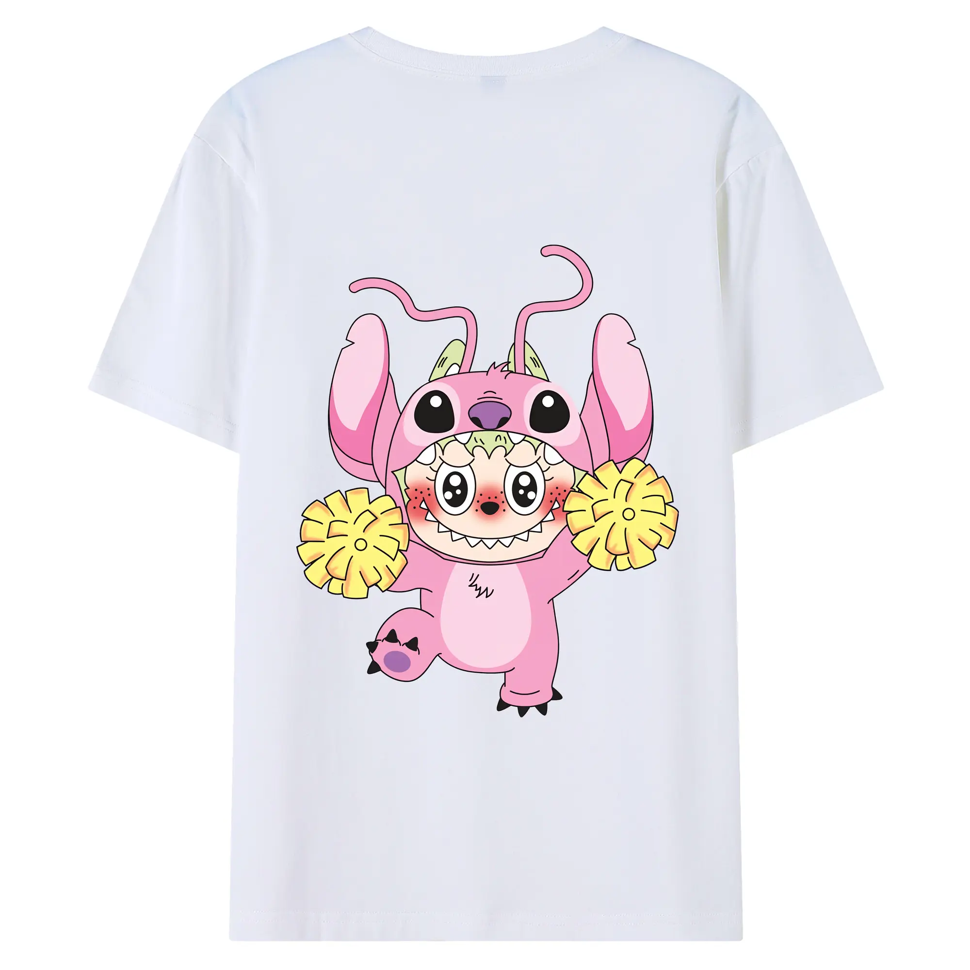 ラブブ グッズ ジモモ - 綿100％ 半袖Tシャツ ・ バックプリント ・ 快適 通気性 ・ 日常使い 散歩 スポーツ用