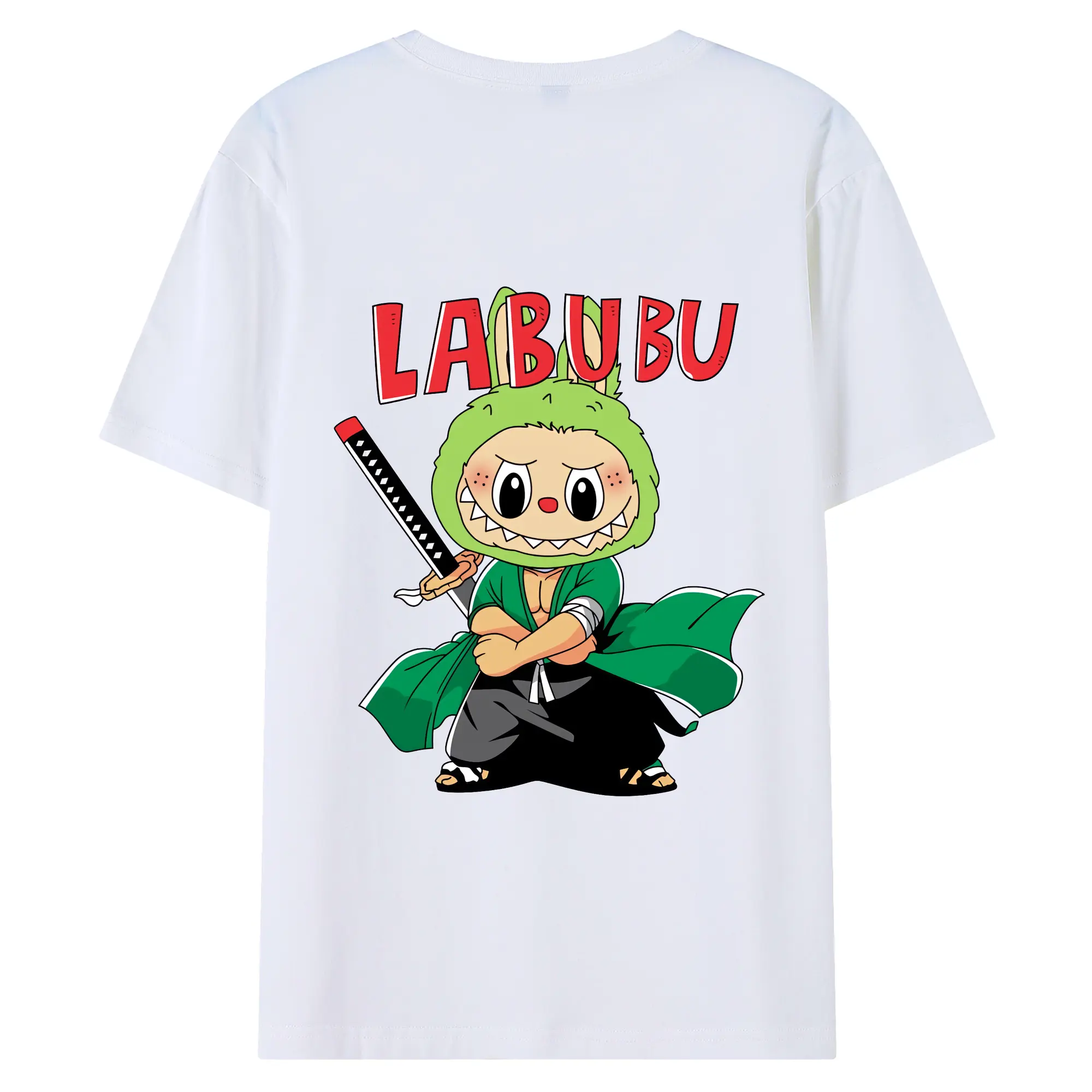 ラブブ グッズ ジモモ - 綿100％ 半袖Tシャツ ・ バックプリント ・ 快適 通気性 ・ 日常使い 散歩 スポーツ用