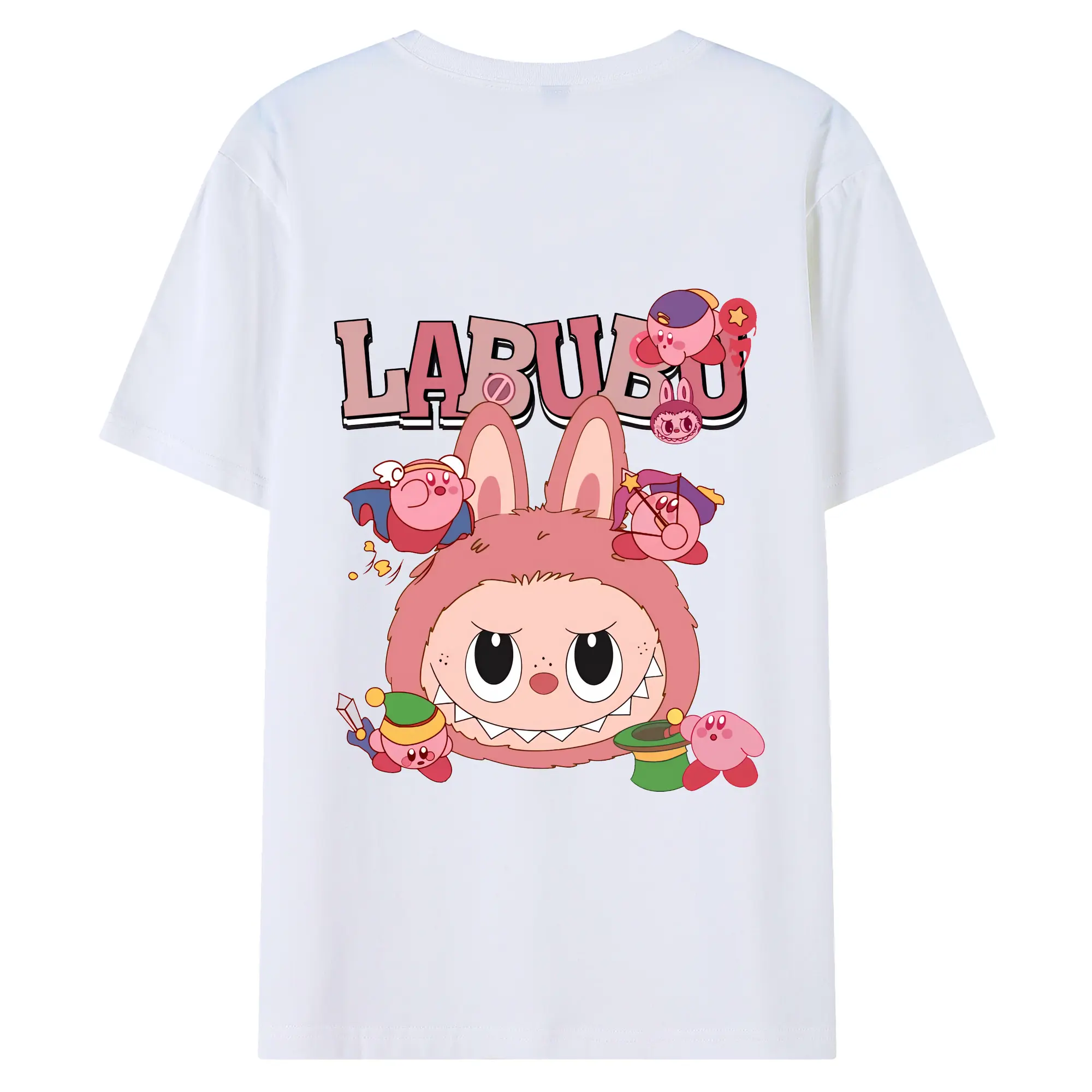 ラブブ グッズ ジモモ - 綿100％ 半袖Tシャツ ・ バックプリント ・ 快適 通気性 ・ 日常使い 散歩 スポーツ用