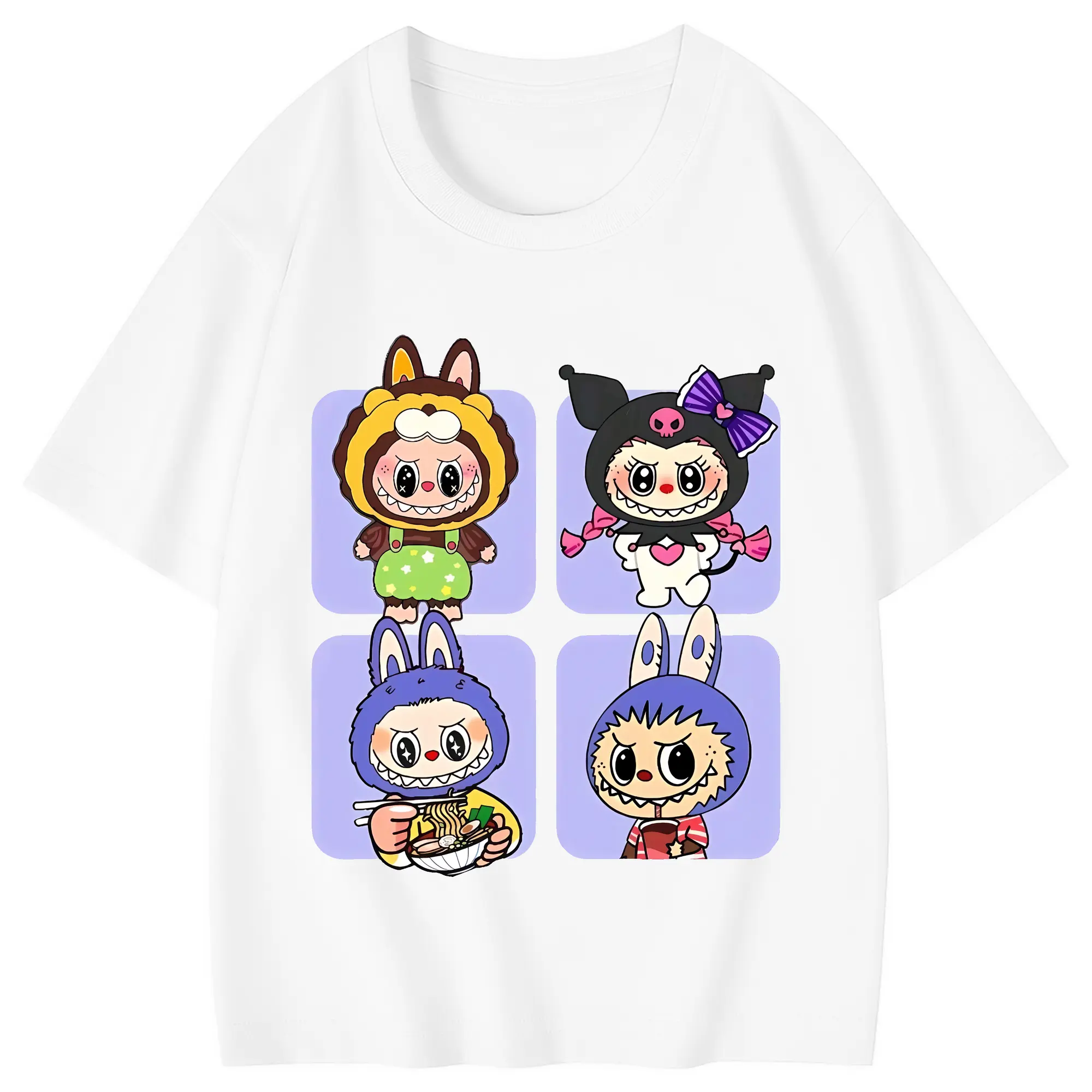 ラブブ グッズ ジモモ - 綿100％ キッズTシャツ ・ フロントプリント ・ 快適 通気性 ・ スポーツ カジュアル 散歩用