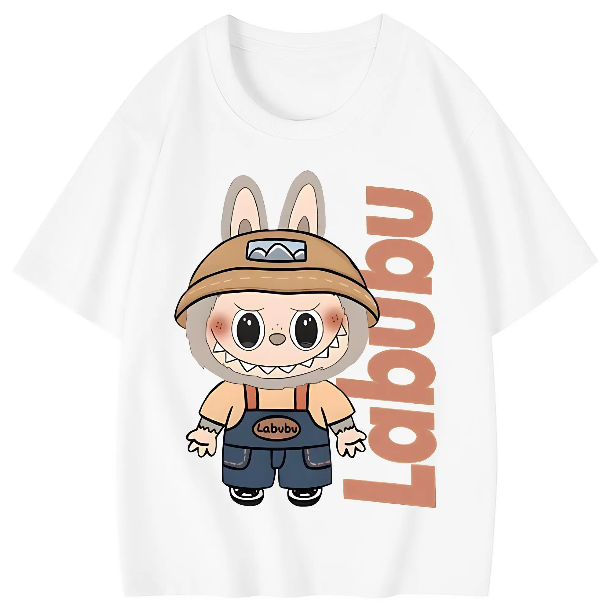 ラブブ グッズ ジモモ - 綿100％ キッズTシャツ ・ フロントプリント ・ 快適 通気性 ・ スポーツ カジュアル 散歩用