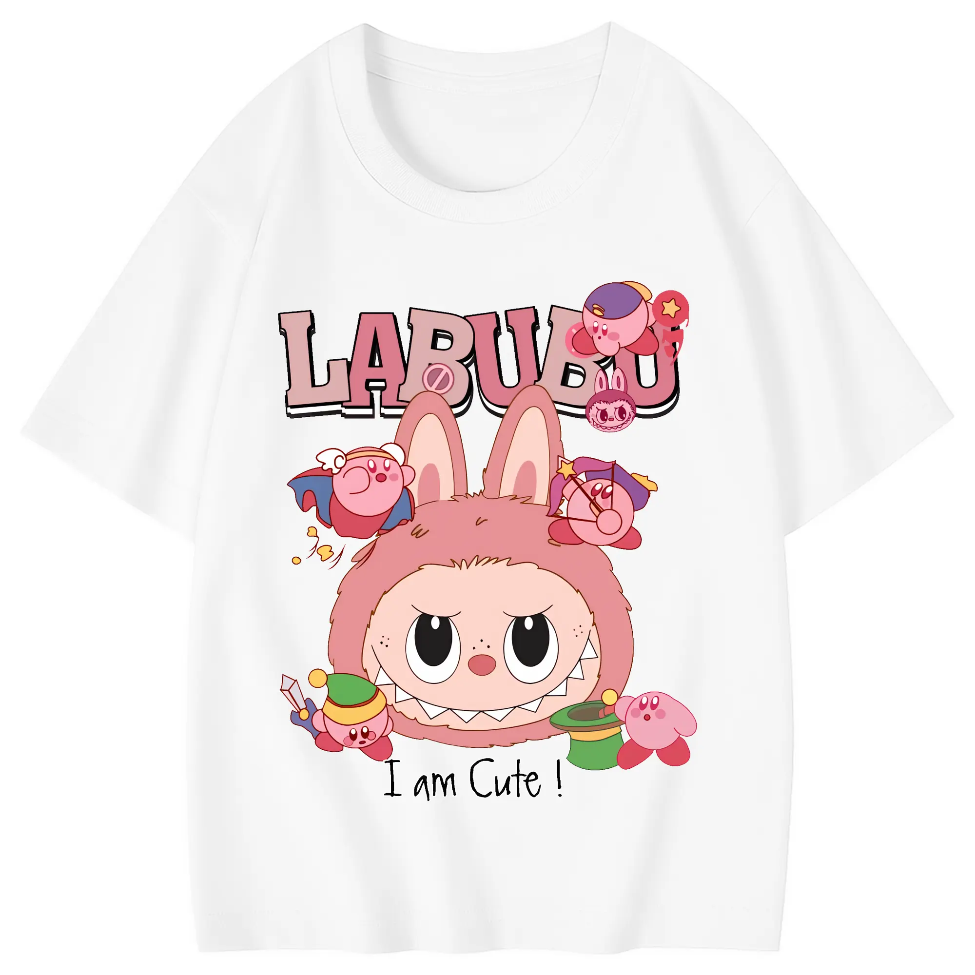 ラブブ グッズ ジモモ - 綿100％ キッズTシャツ ・ フロントプリント ・ 快適 通気性 ・ スポーツ カジュアル 散歩用