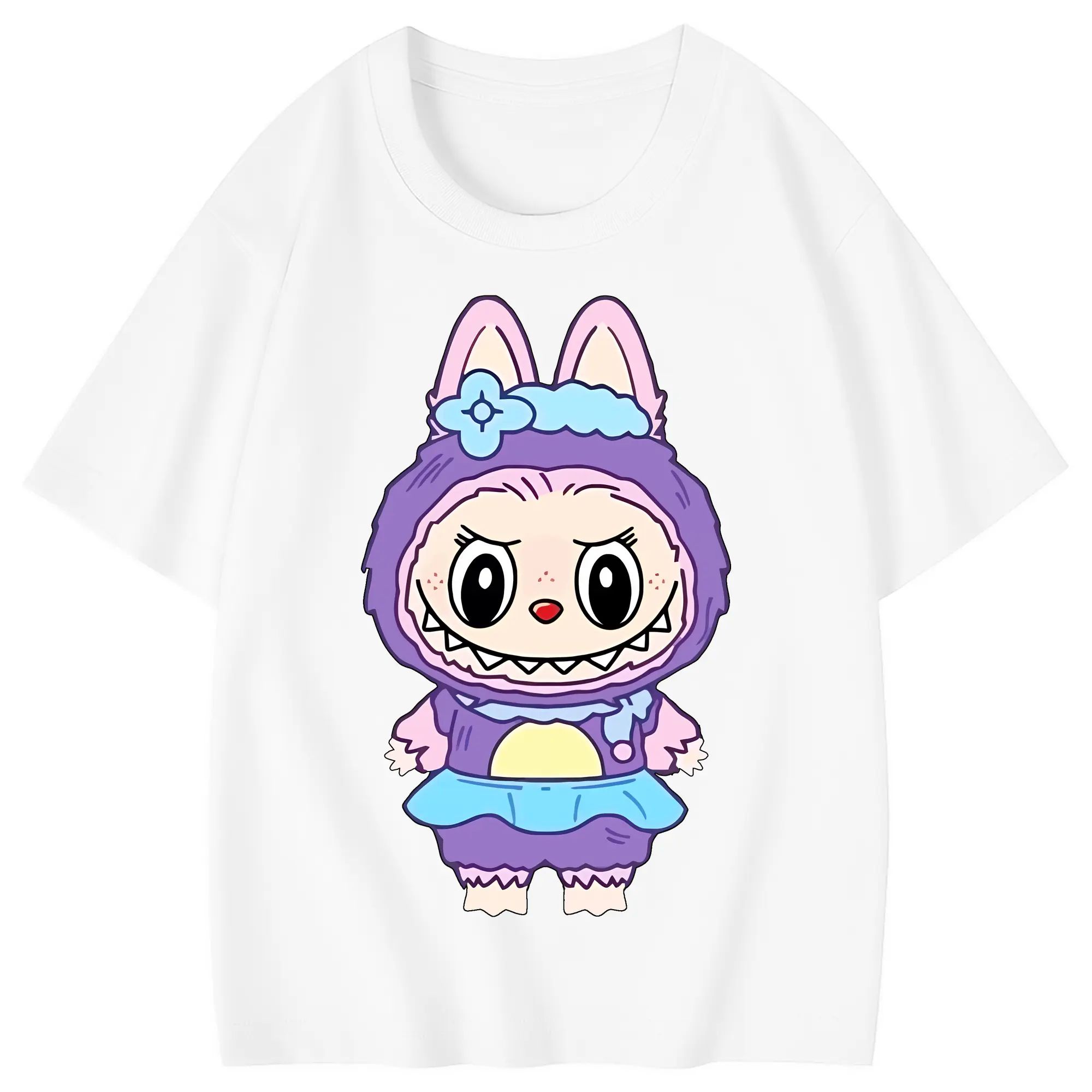 ラブブ グッズ ジモモ - 綿100％ キッズTシャツ ・ フロントプリント ・ 快適 通気性 ・ スポーツ カジュアル 散歩用