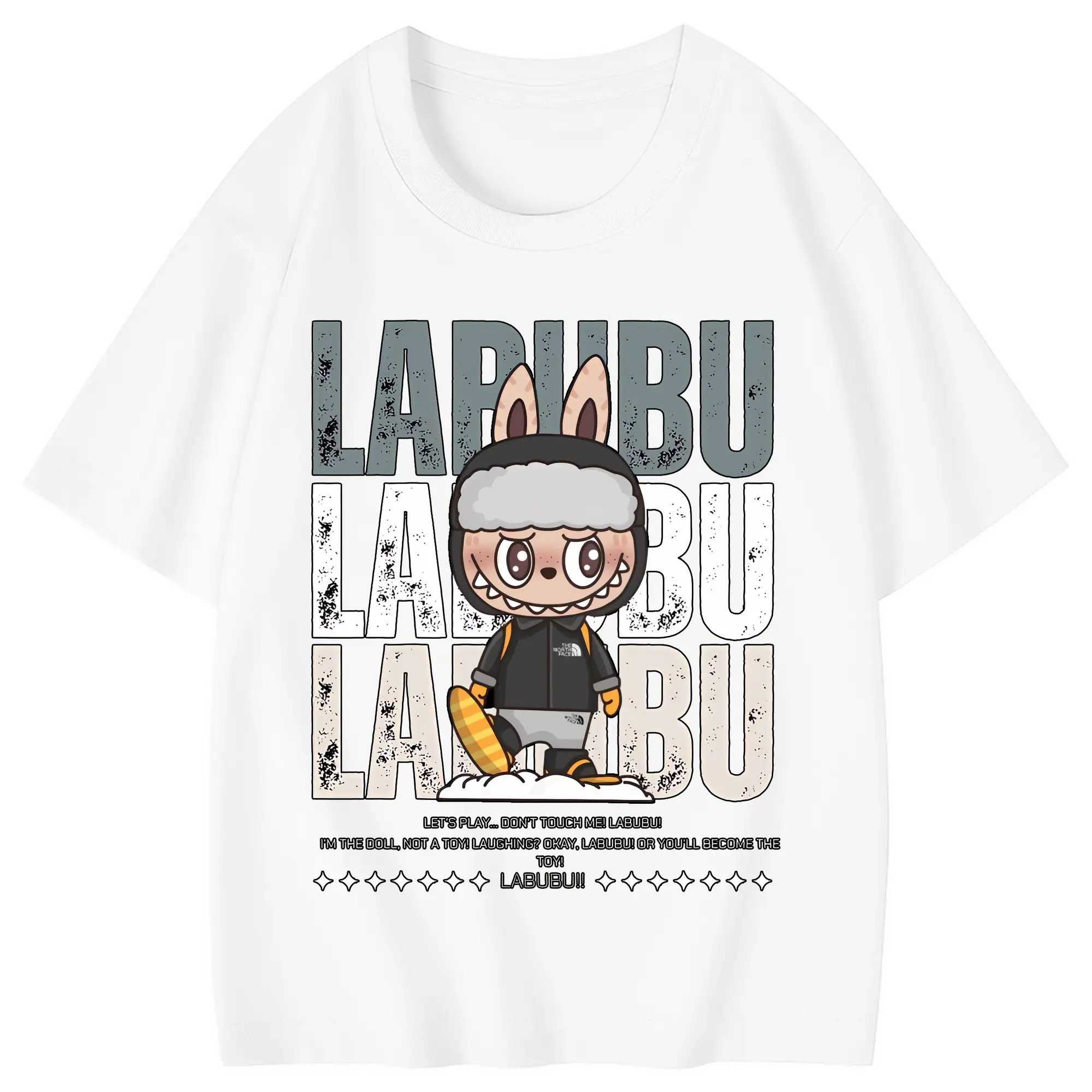 ラブブ グッズ ジモモ - 綿100％ キッズTシャツ ・ フロントプリント ・ 快適 通気性 ・ スポーツ カジュアル 散歩用