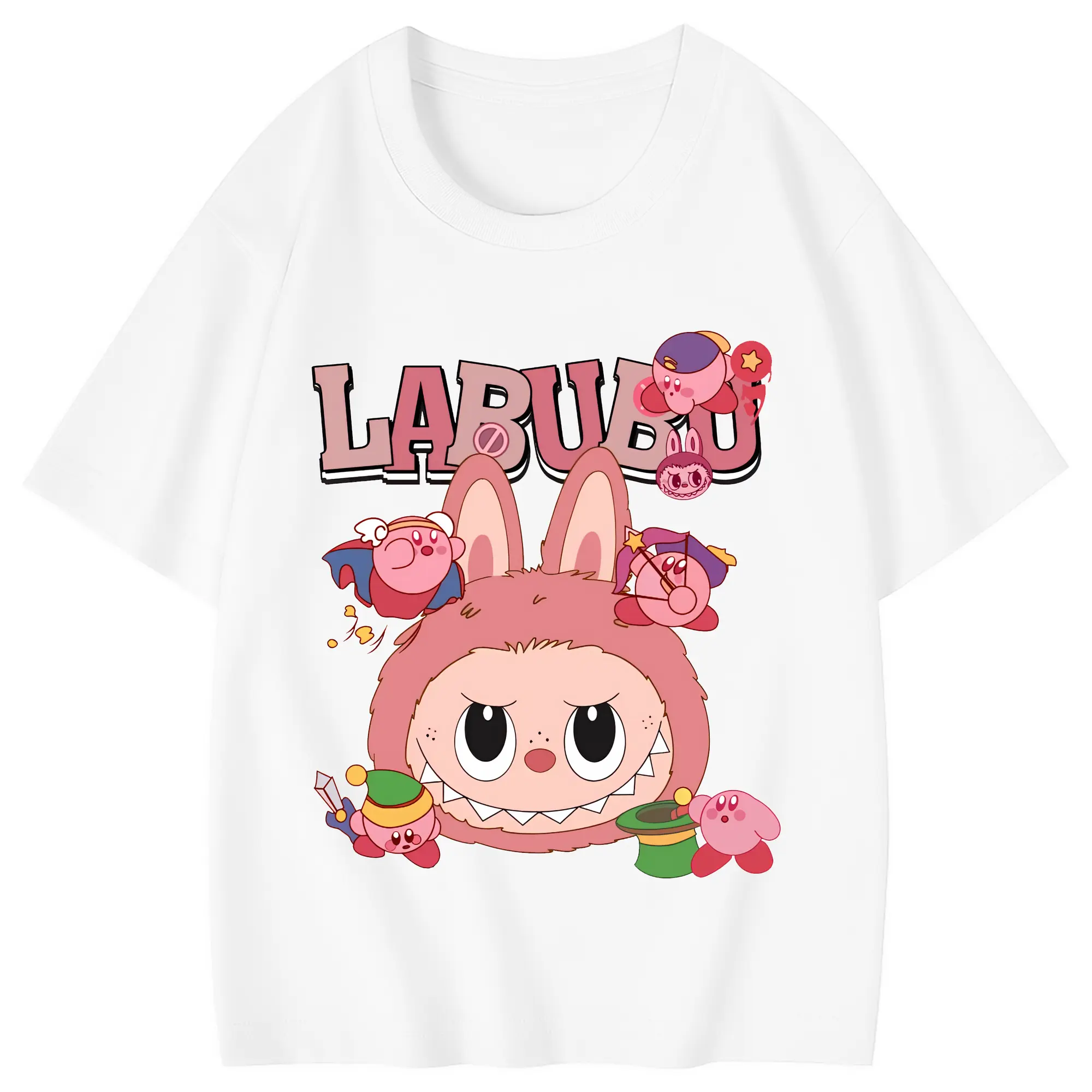 ラブブ グッズ ジモモ - 綿100％ キッズTシャツ ・ フロントプリント ・ 快適 通気性 ・ スポーツ カジュアル 散歩用