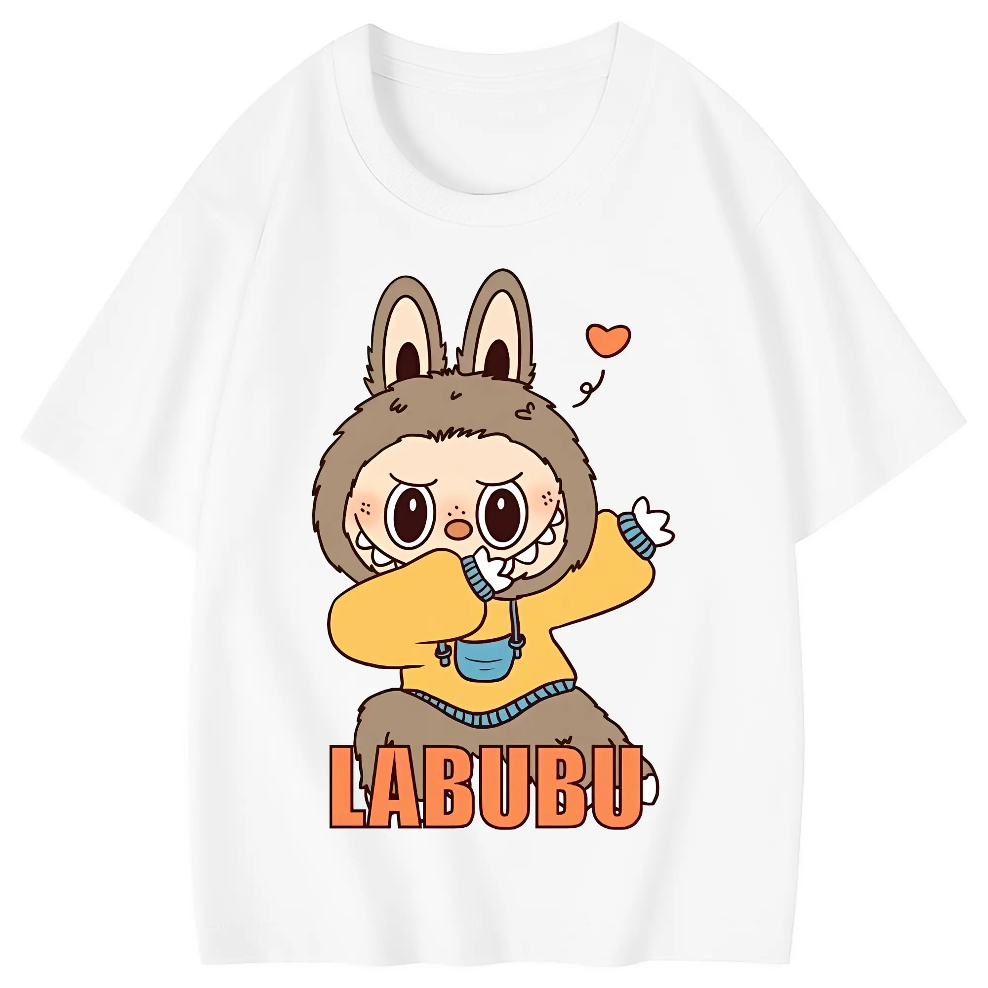 ラブブ グッズ ジモモ - 綿100％ キッズTシャツ ・ フロントプリント ・ 快適 通気性 ・ スポーツ カジュアル 散歩用